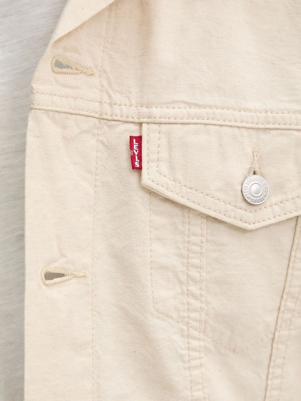 button-fastening denim jacket - 5