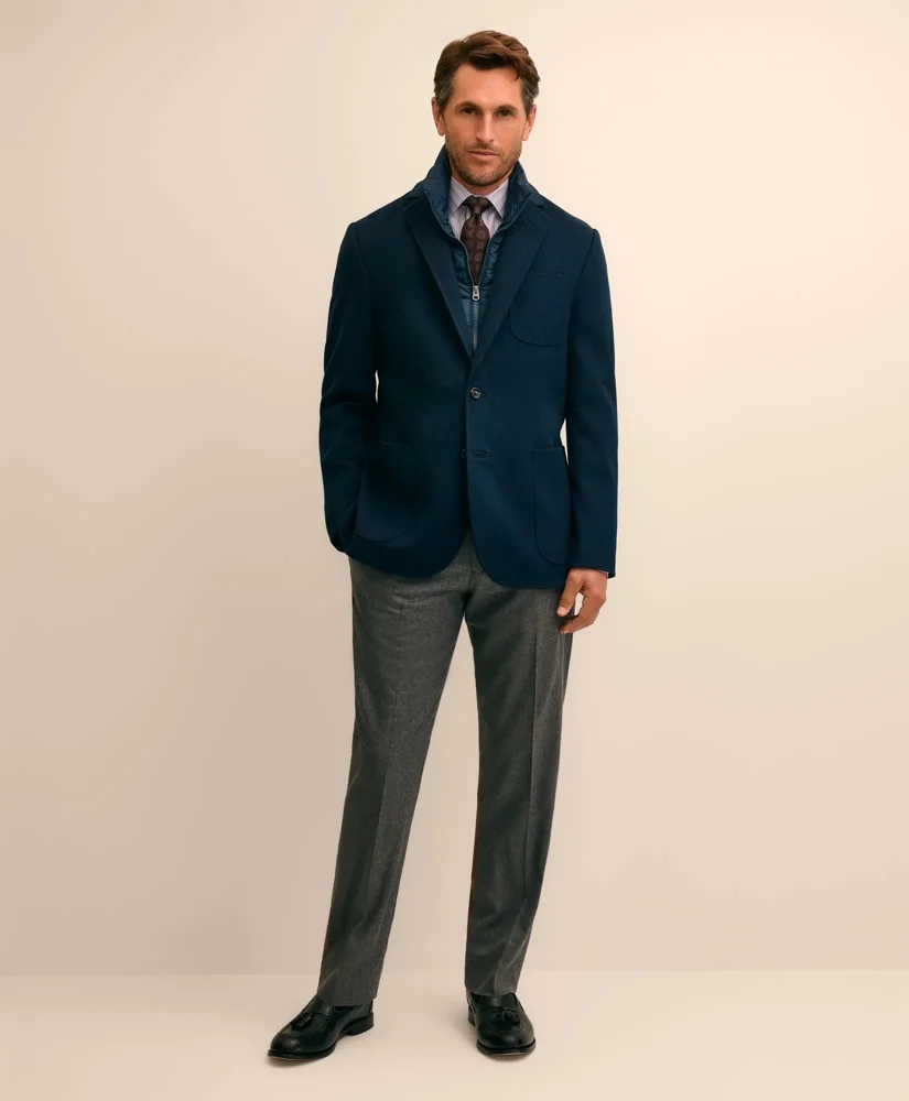 Traditional Fit Wool Flannel Dress Pants - 1