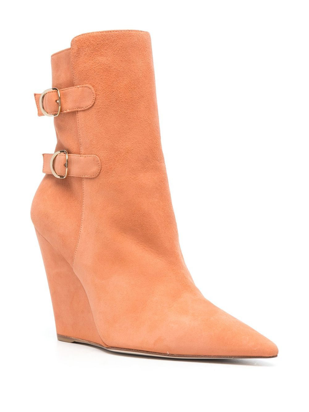 buckle-fastening 110mm suede boots - 2