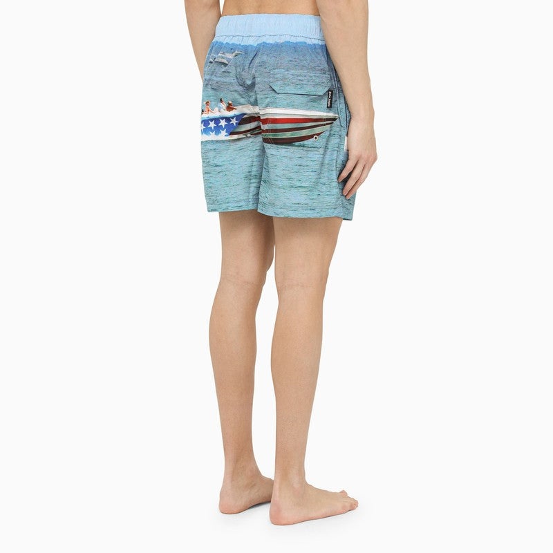 Palm Angels Getty Speedyboat Printed Swim Boxer Shorts - 4