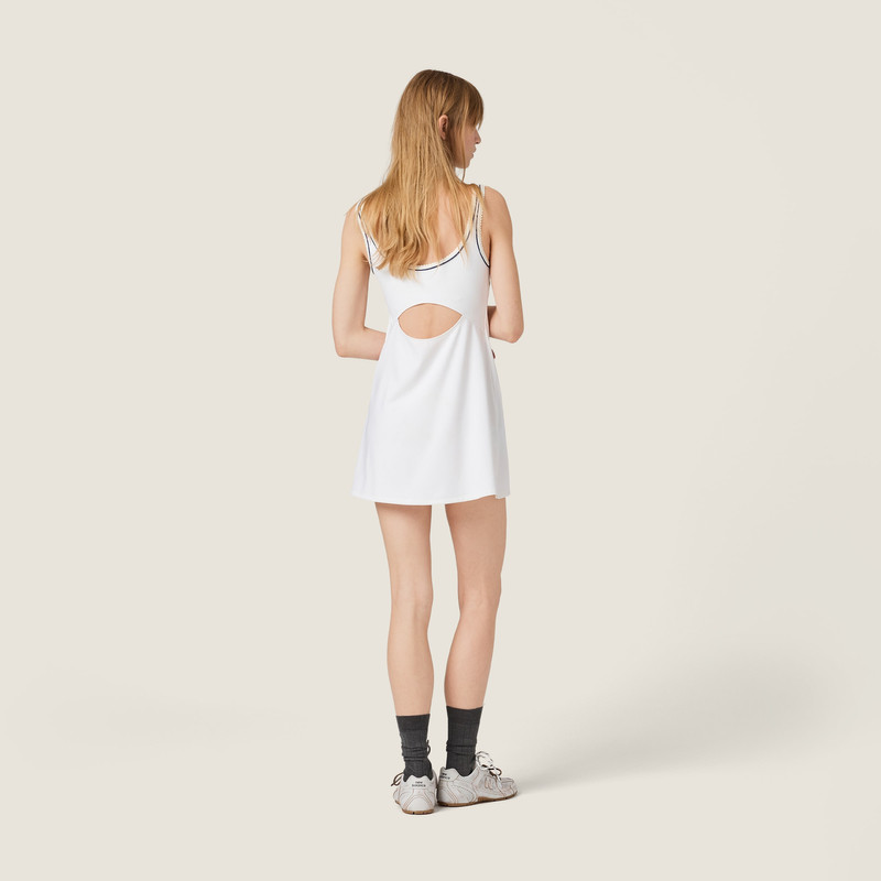 Stretch technical jersey mini-dress 3