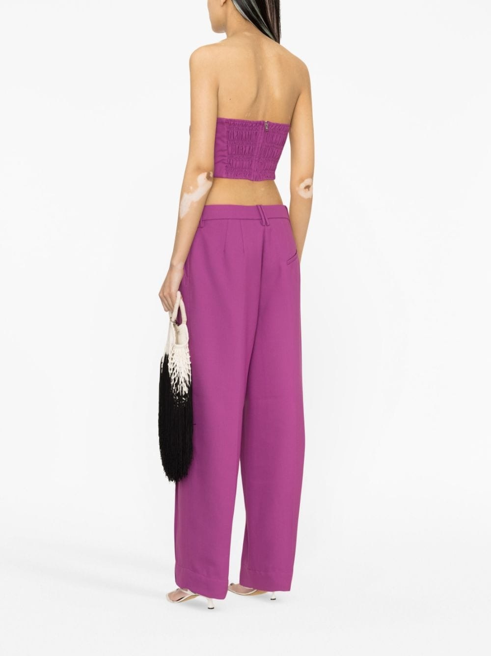 bead-embellished crop top - 4