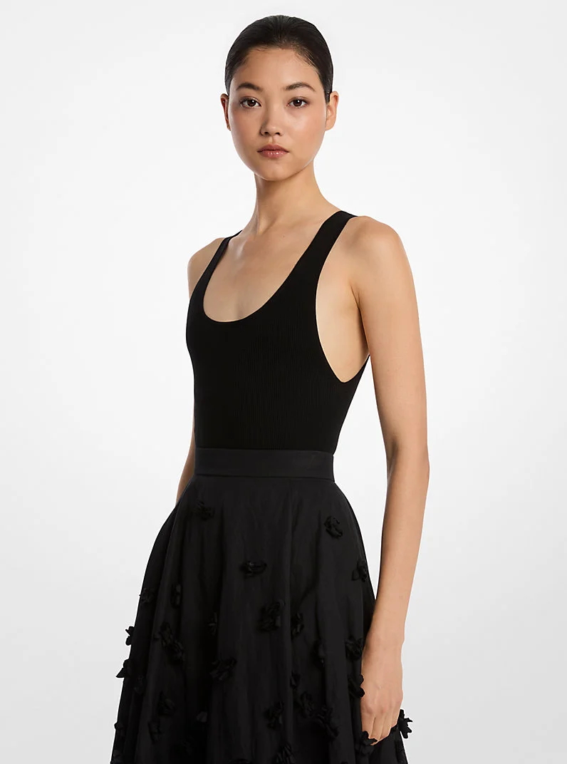 Stretch Viscose Bodysuit - 1