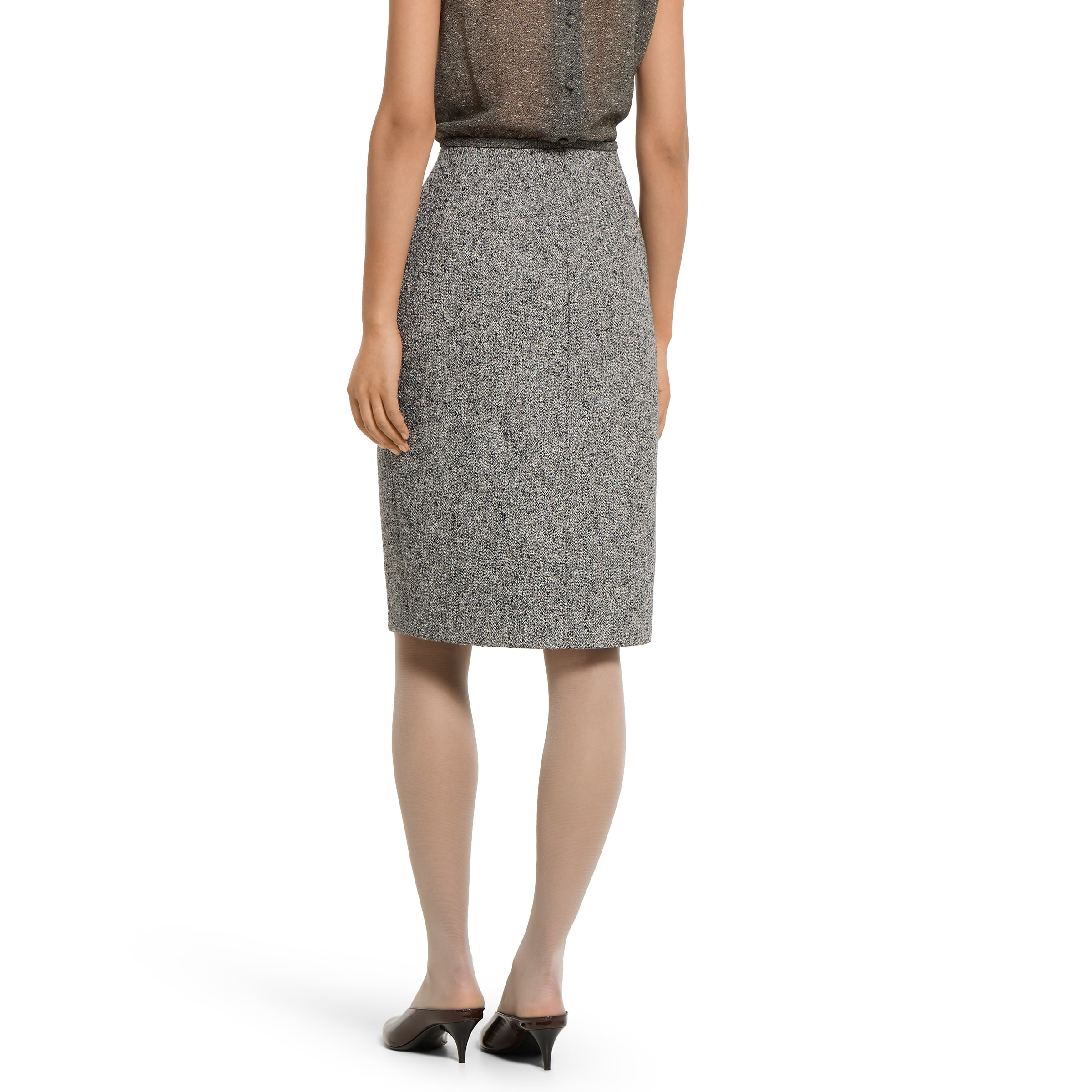 Cotton-wool mouliné skirt - 4