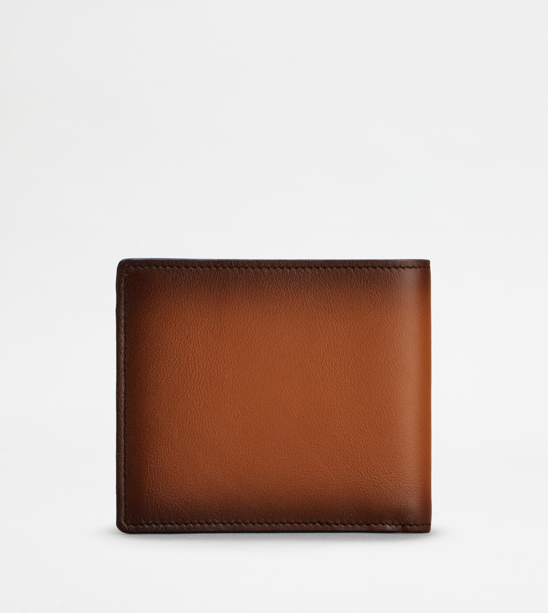 WALLET IN LEATHER - BROWN, BEIGE 3