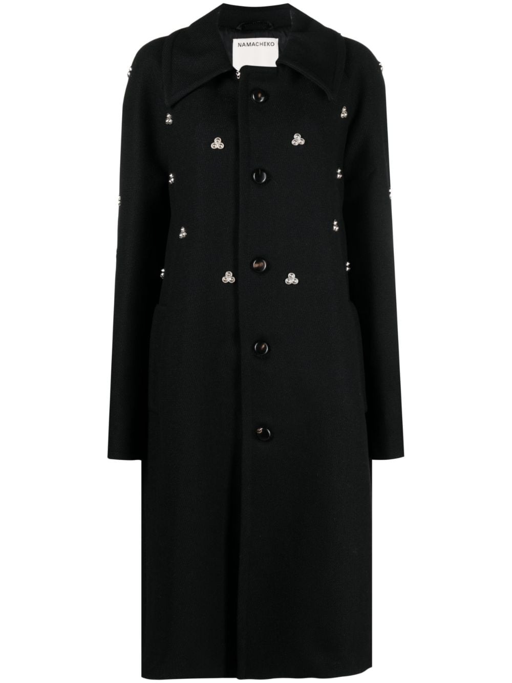Verdun rivet-embellished midi coat - 1