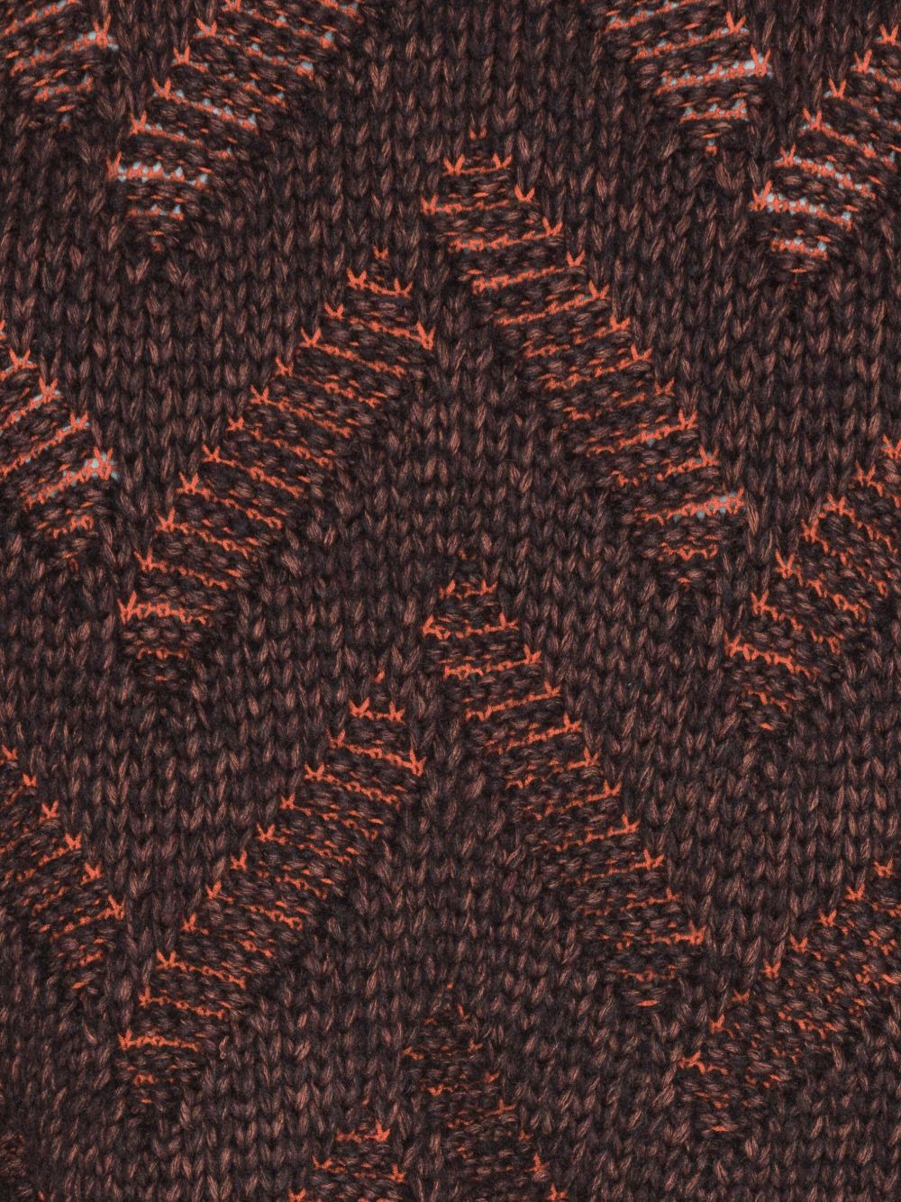 turtleneck chevron-pattern sweater - 3