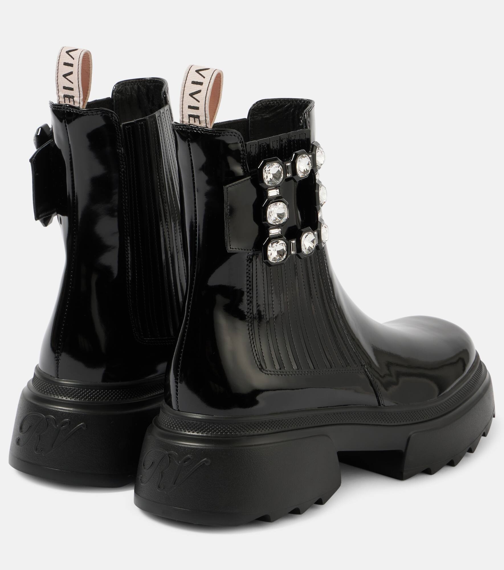 Wallaviv patent leather ankle boots - 3