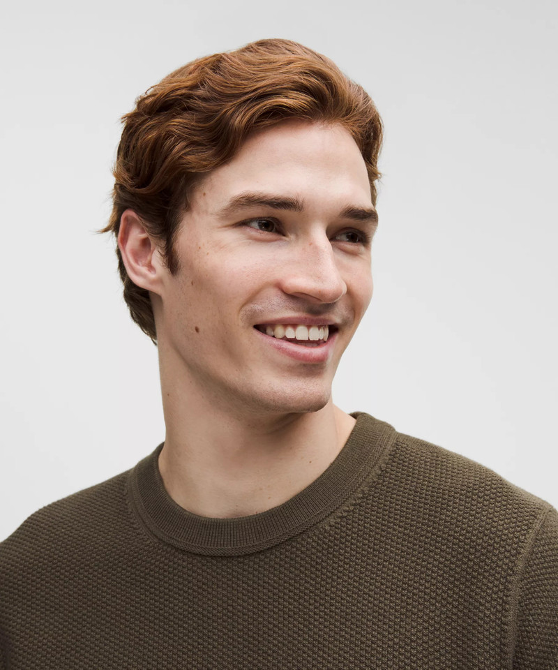 Textured Knit Crewneck Sweater 4