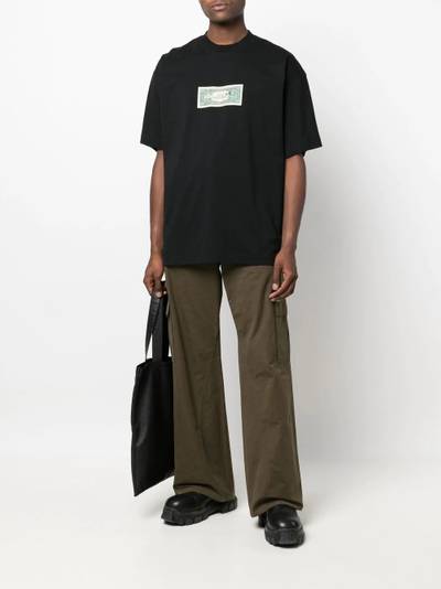 VETEMENTS dollar-print cotton T-shirt outlook