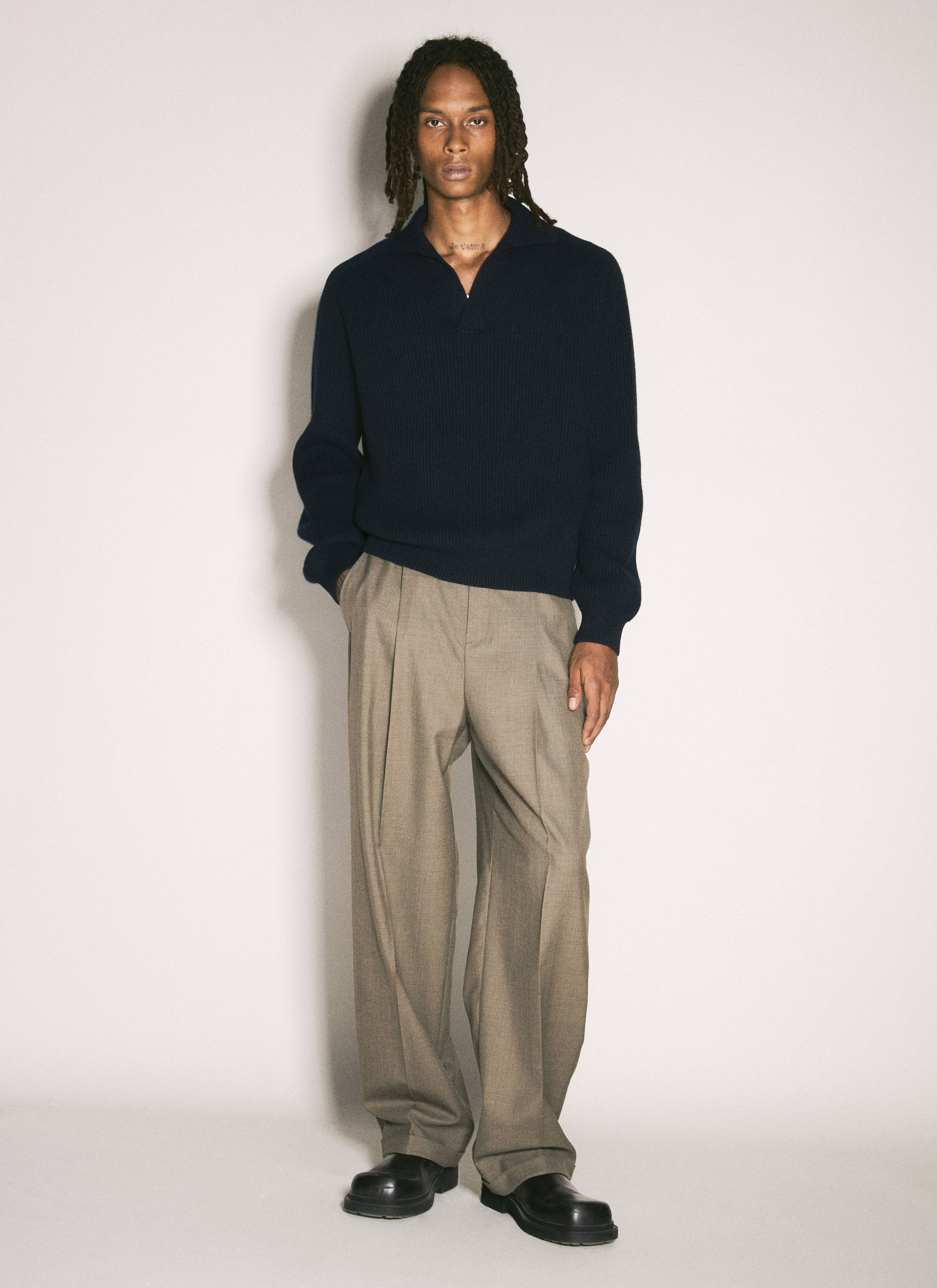 Saint Laurent Men Wool Tailored Pants - 4