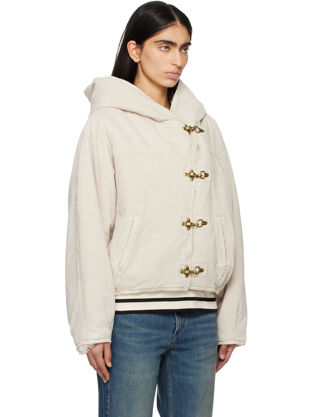 Beige Biane Denim Jacket - 2