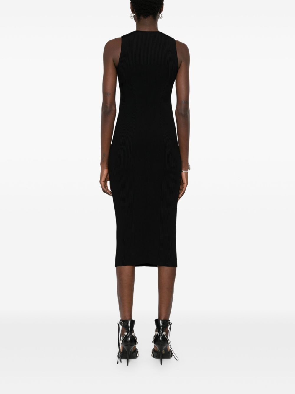 cut-out ribbed maxi dress - 4