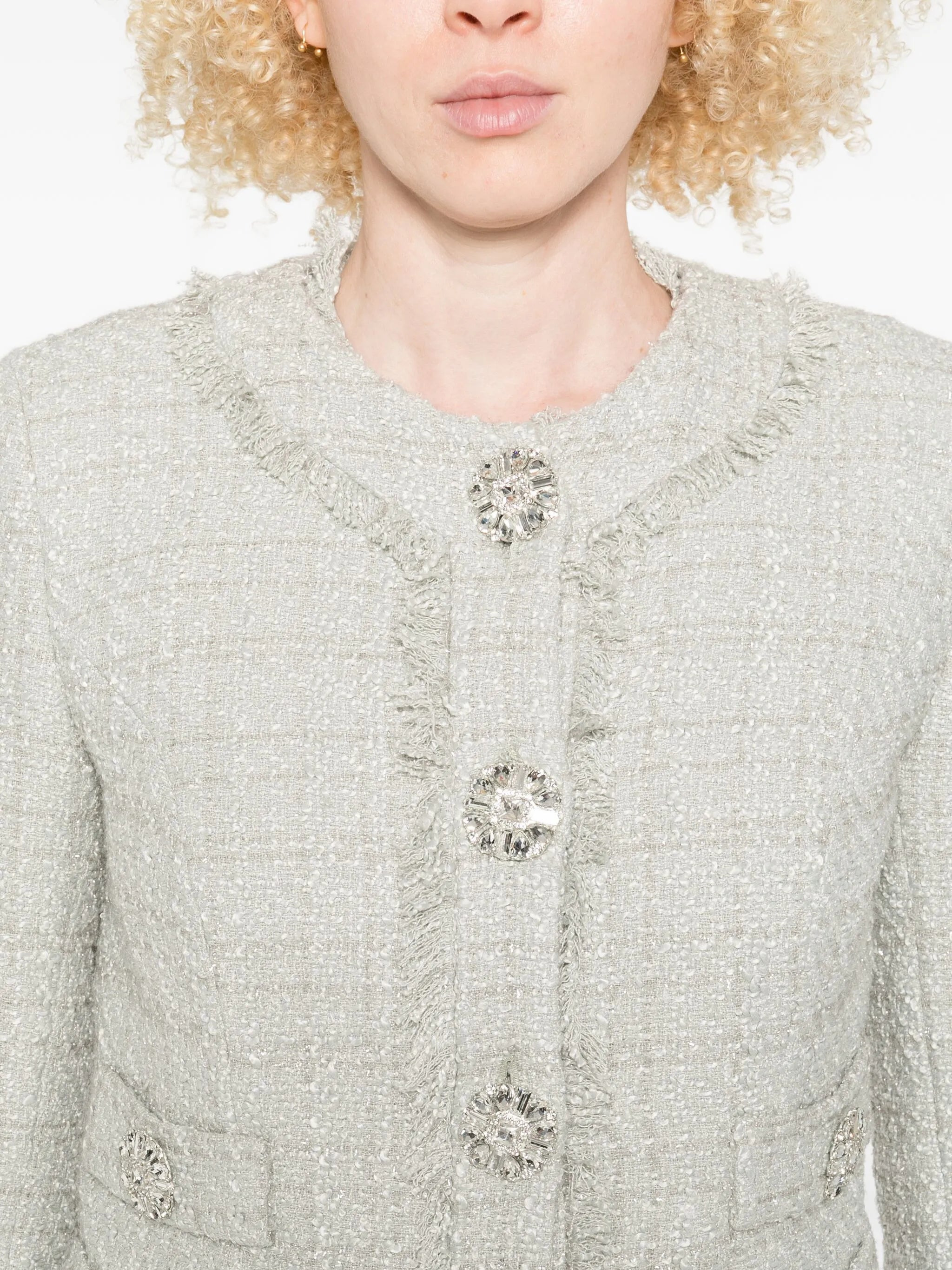 Costarellos Embellished Fringe Jacket - 3