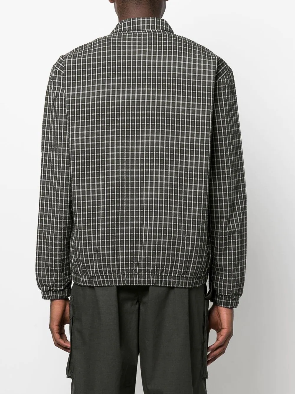 Dryden check-print utility jacket - 4