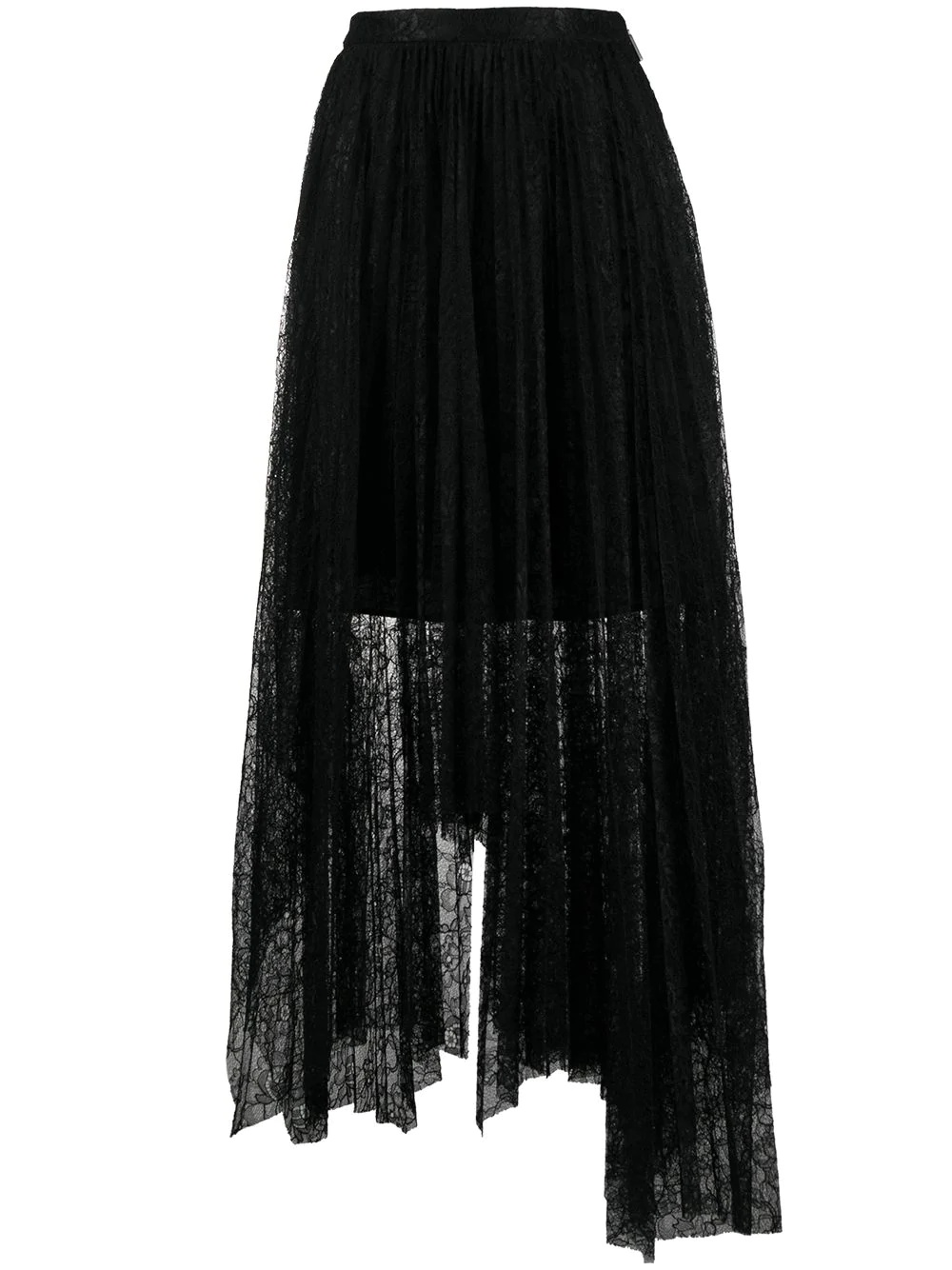 asymmetric draped skirt - 1