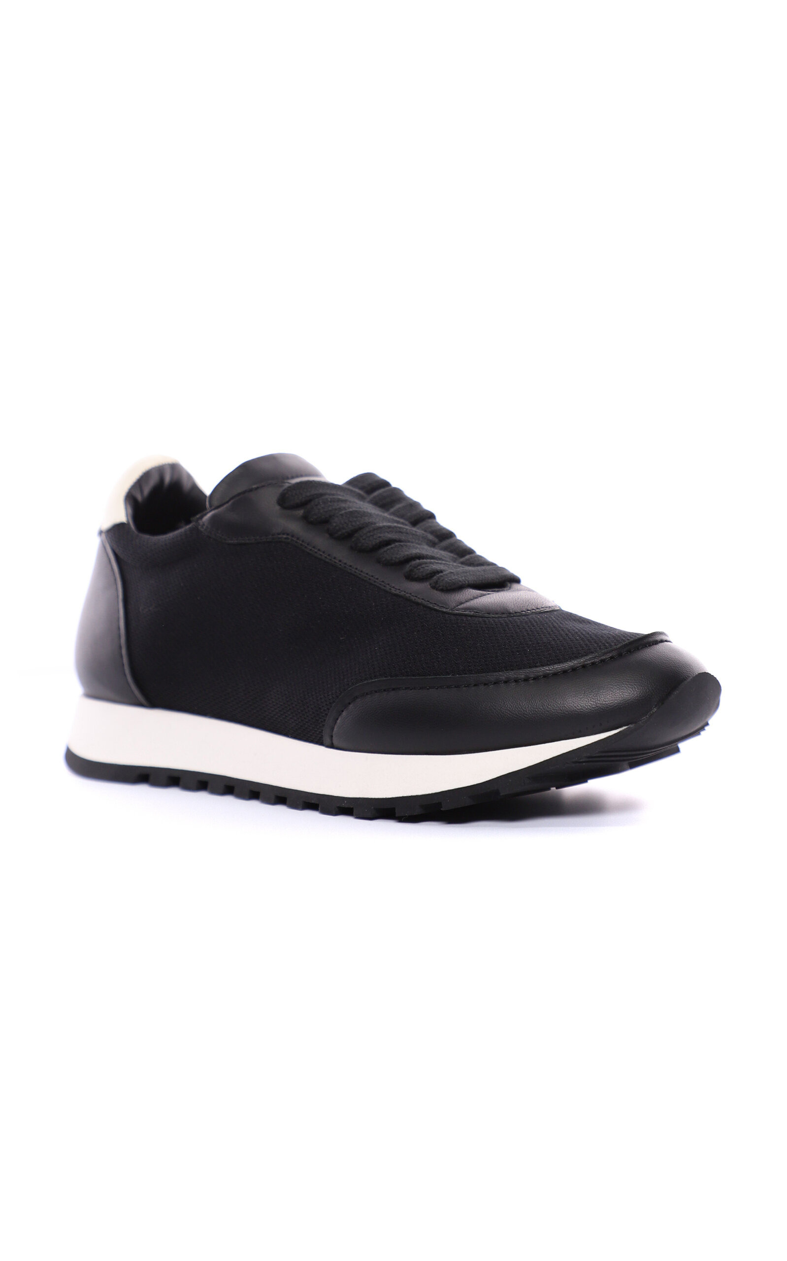 Owen Leather-Trimmed Mesh Sneakers black - 4