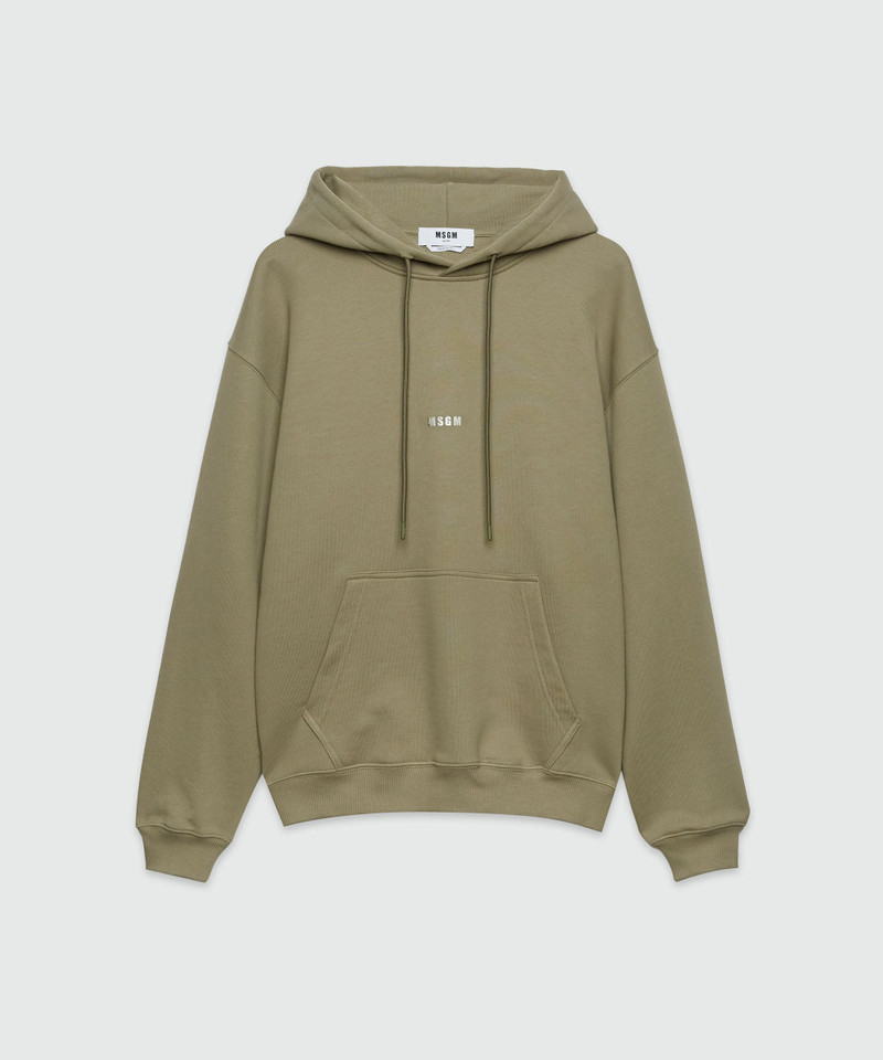 Jersey hooded sweatshirt with mirror print - 1