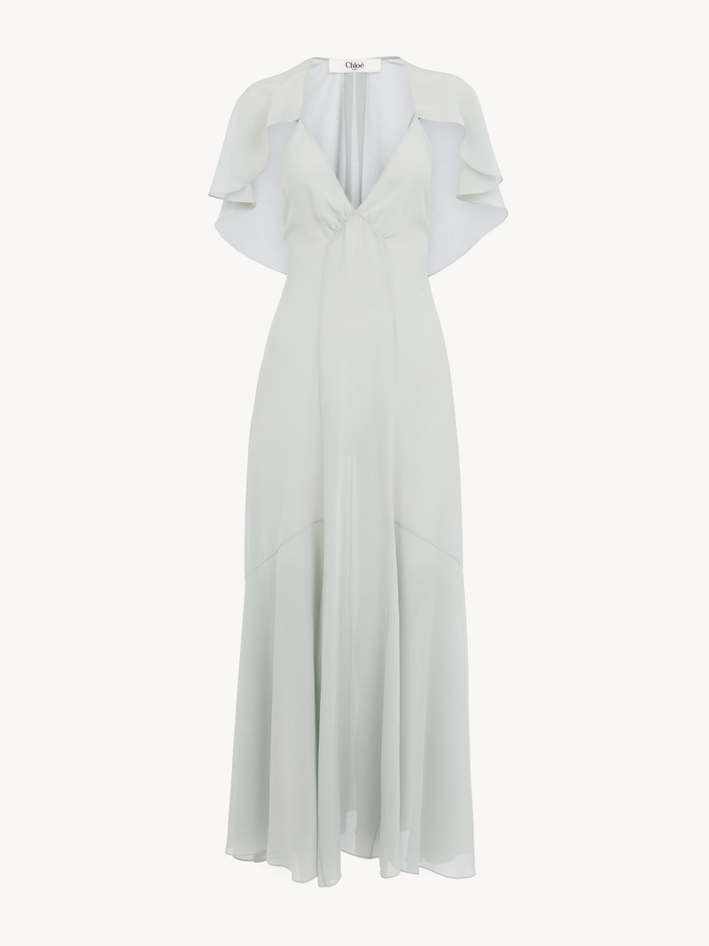 Chloé LONG FLOU DRESS IN SILK GEORGETTE outlook