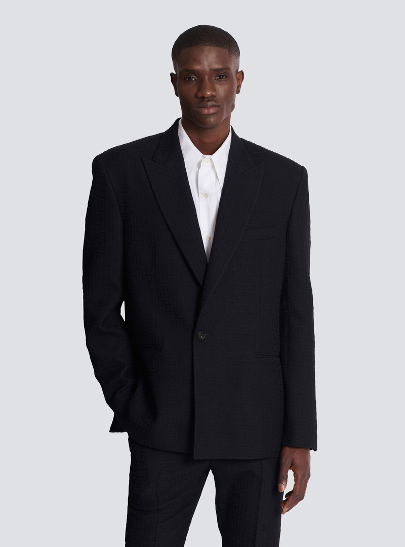 Monogram grain de poudre 1-button jacket 6