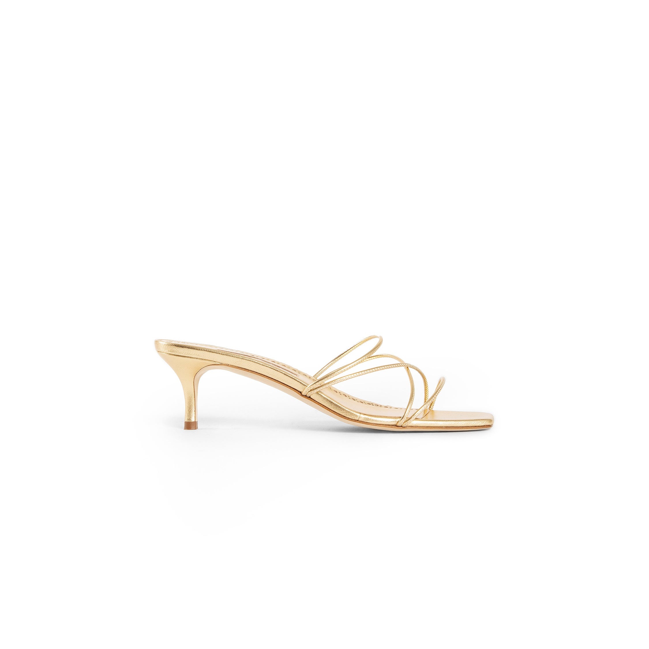 MANOLO BLAHNIK WOMAN GOLD SANDALS - 8