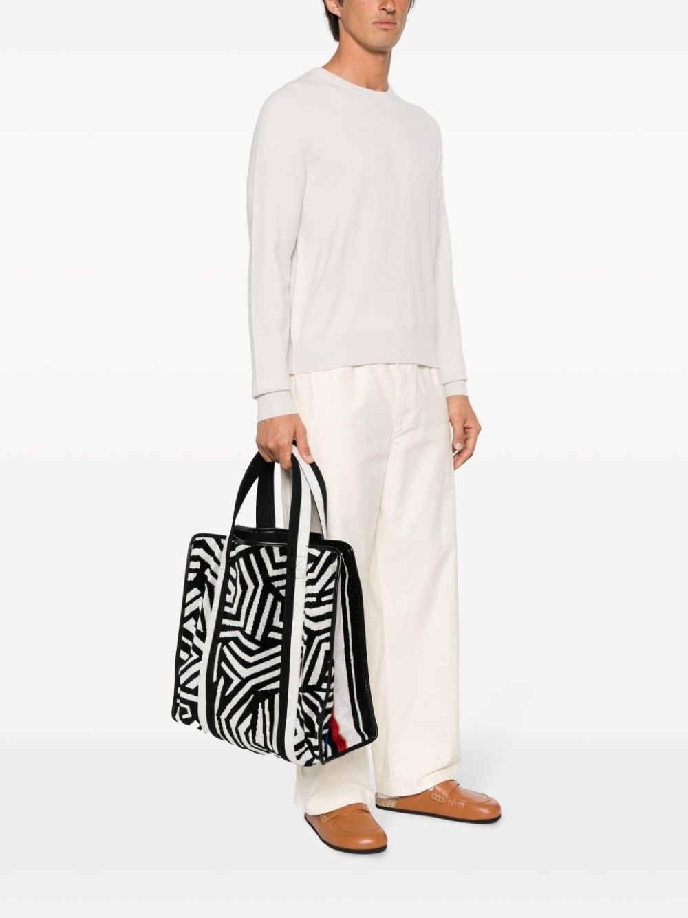 abstract-pattern terry-cloth tote bag - 2