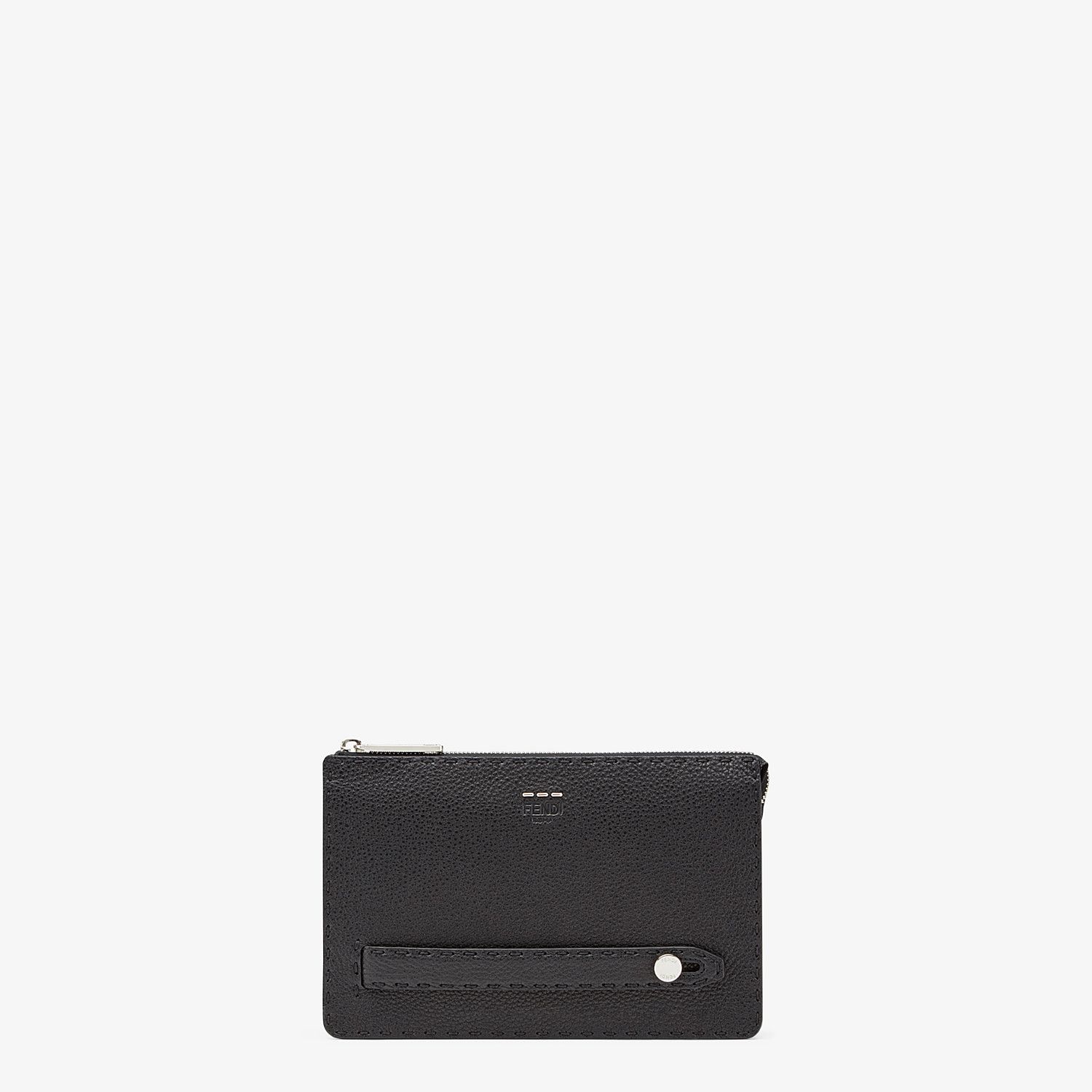 Black leather clutch - 1