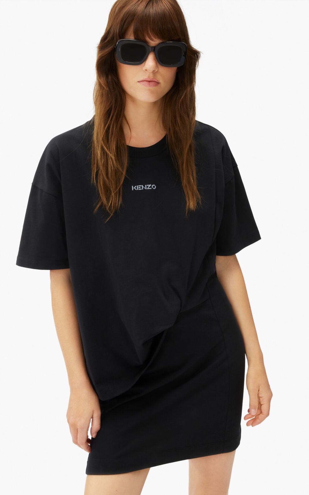 KENZO Logo asymmetric T-shirt dress - 4