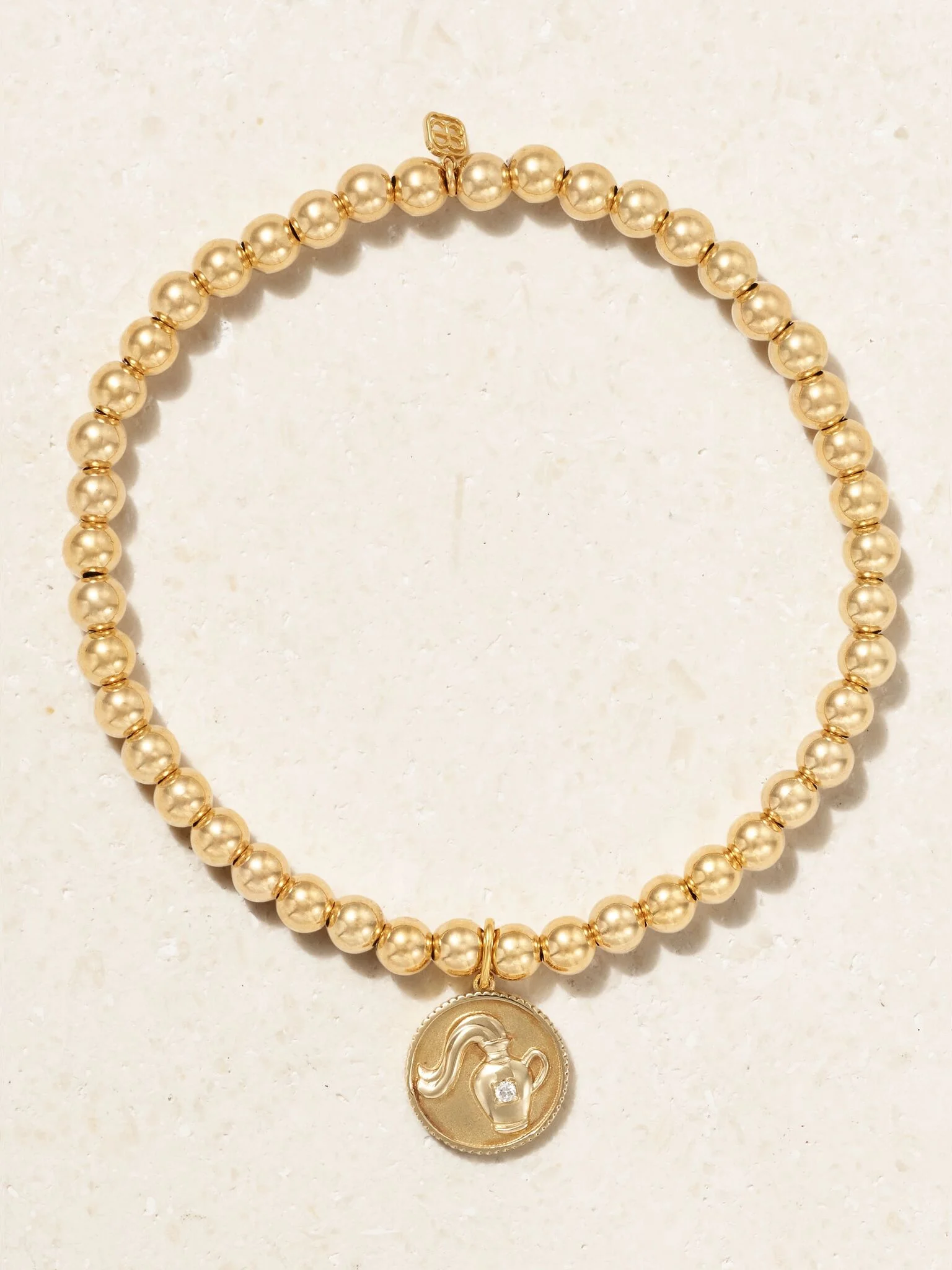 Aquarius 14-karat gold diamond bracelet Gold - 1