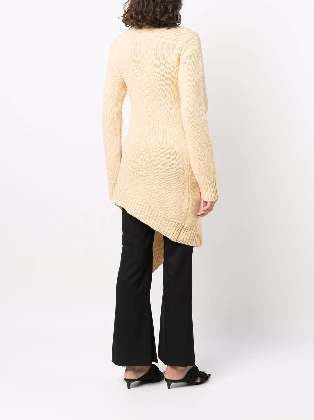 asymmetric-hem roll neck jumper - 4