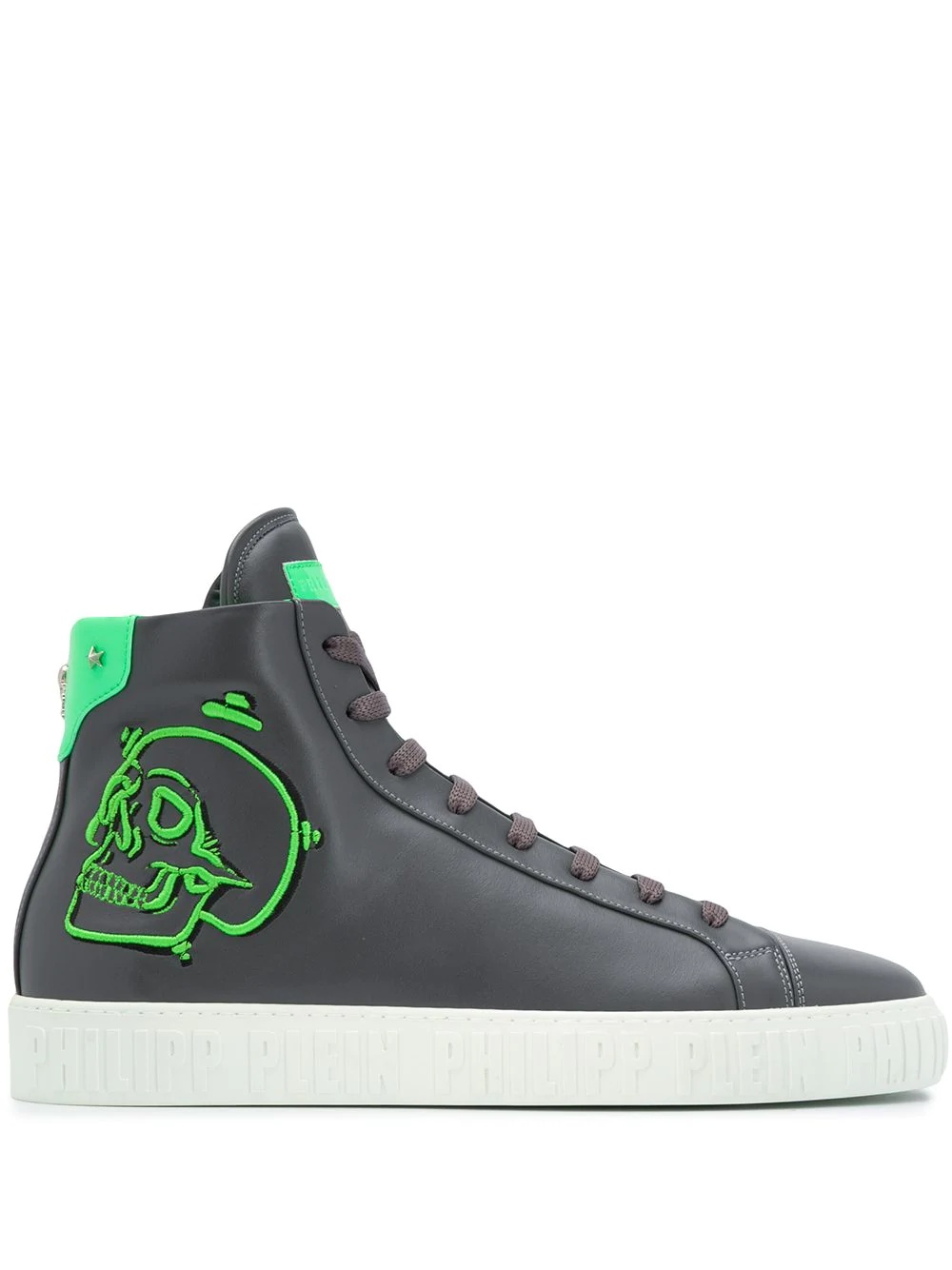 Skull high-top sneakers - 1