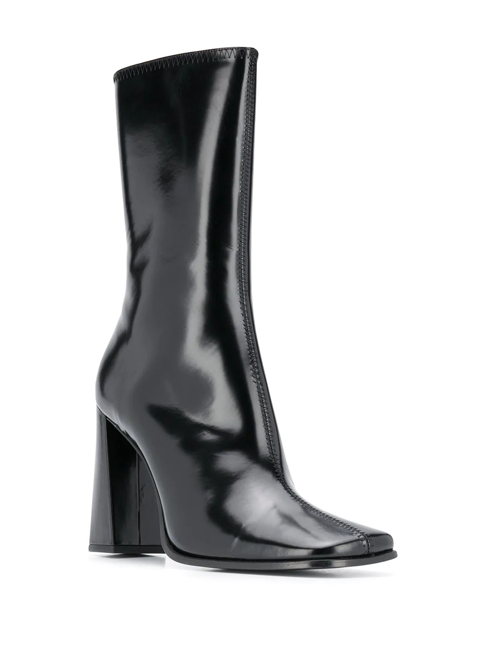 high-heel mid-calf boots - 2