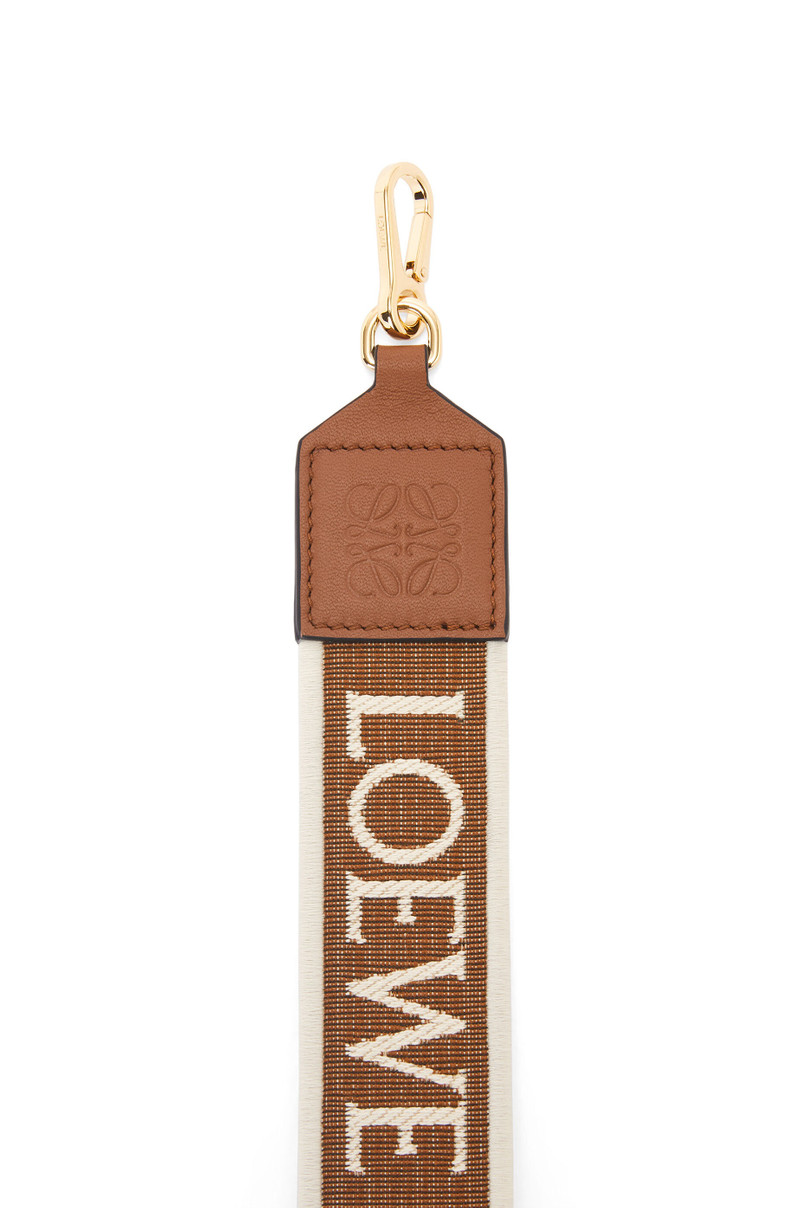 Loewe Anagram strap in jacquard and calfskin outlook