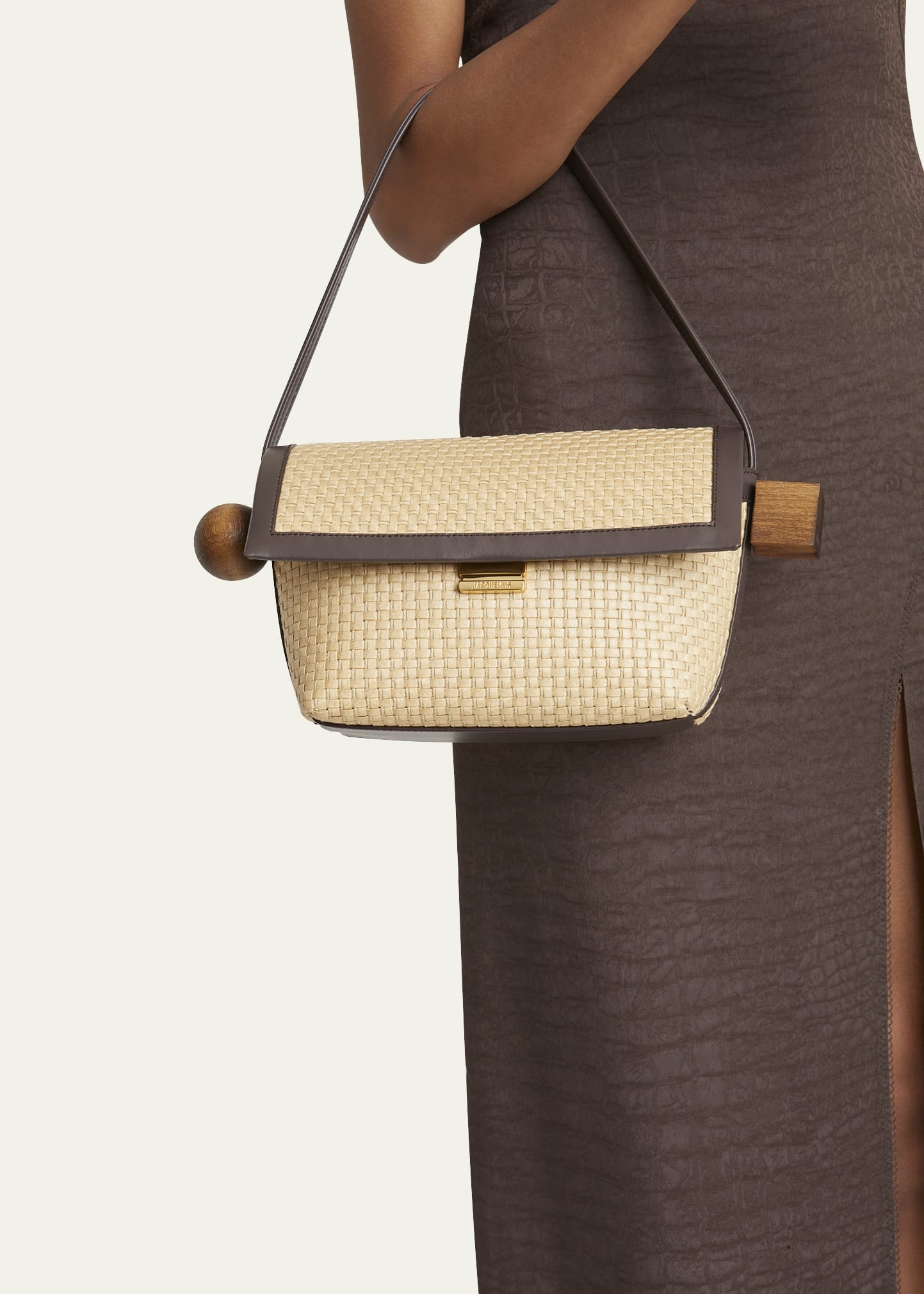 Le Rond Geometric Raffia Shoulder Bag - 2