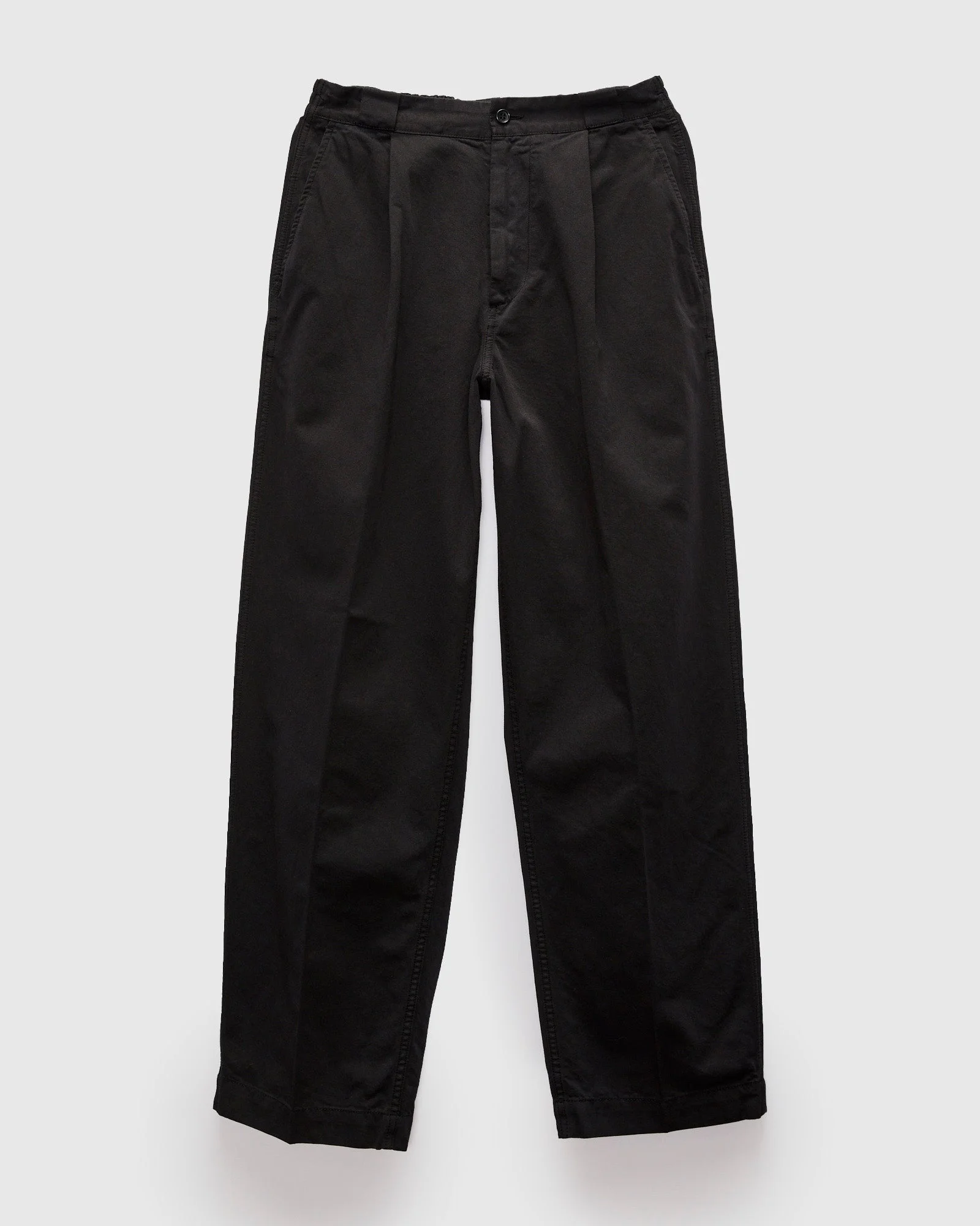 Harbor Twill Cotton Pant in Black - 1