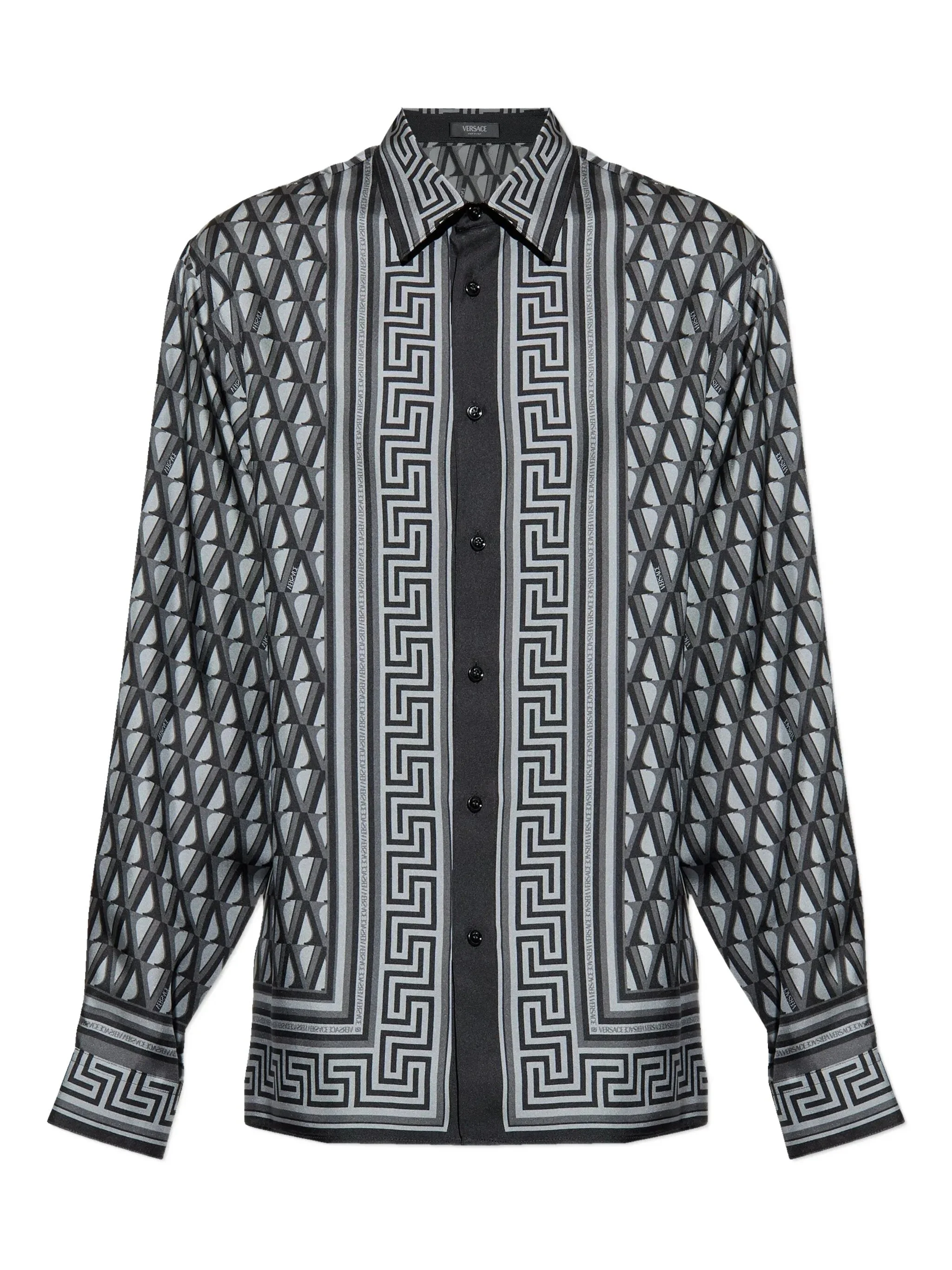 Versace Geometric-pattern Shirt - 1