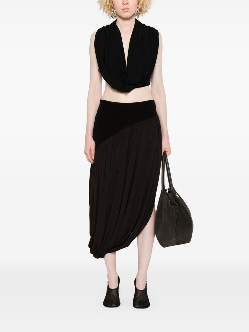 FERRAGAMO satin midi skirt outlook