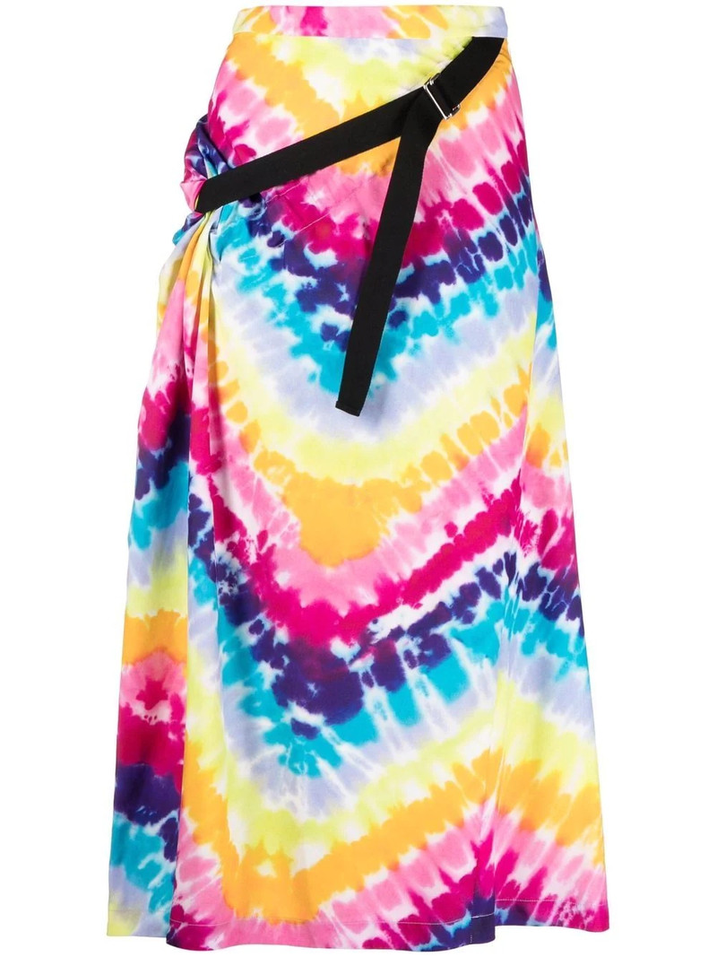 tie-dye wrap midi skirt 1