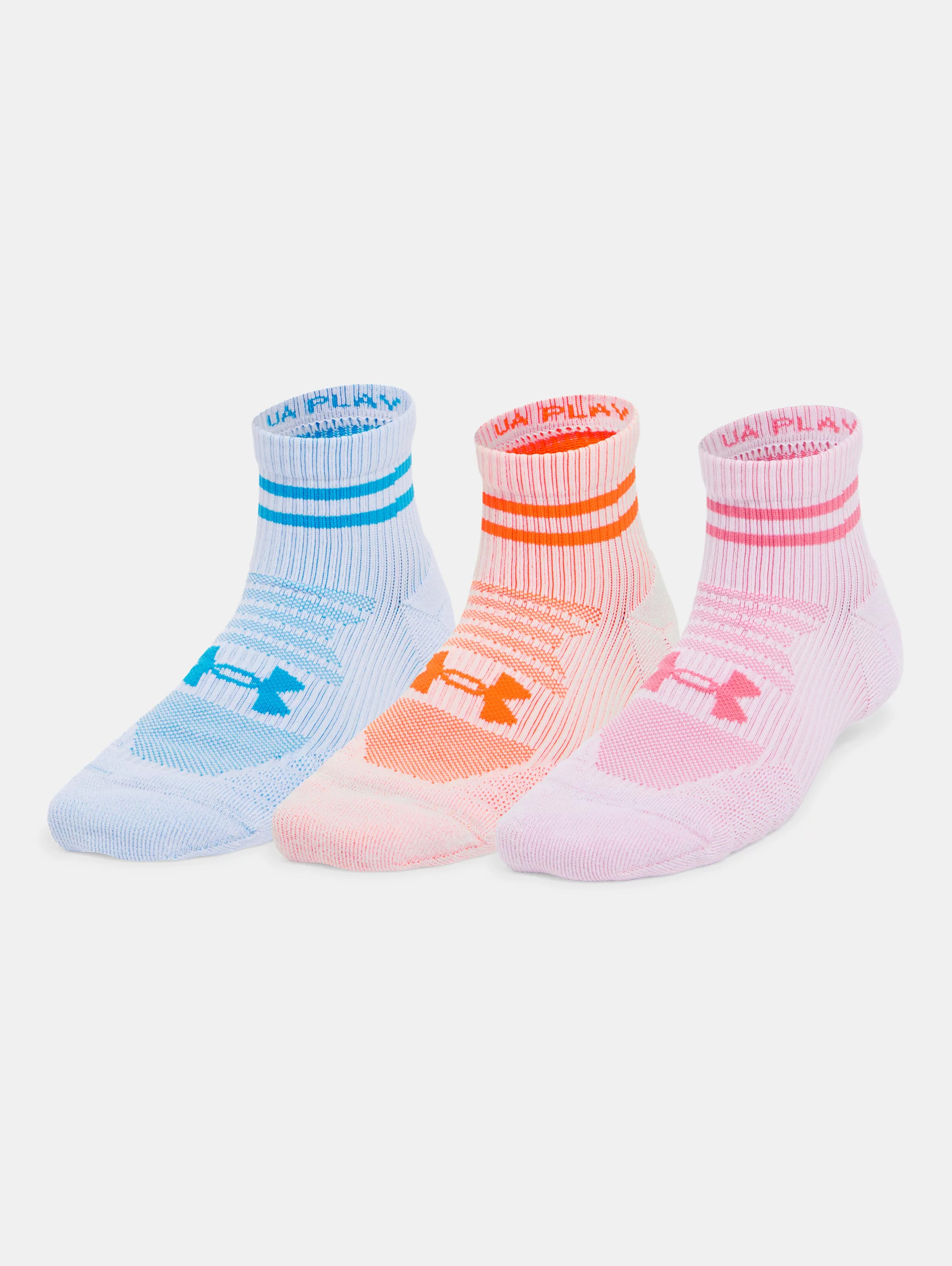 Women's UA Play Up 3-Pack Quarter Socks - 3