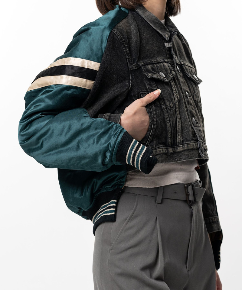 Front Back Combined Denim Jacket 8