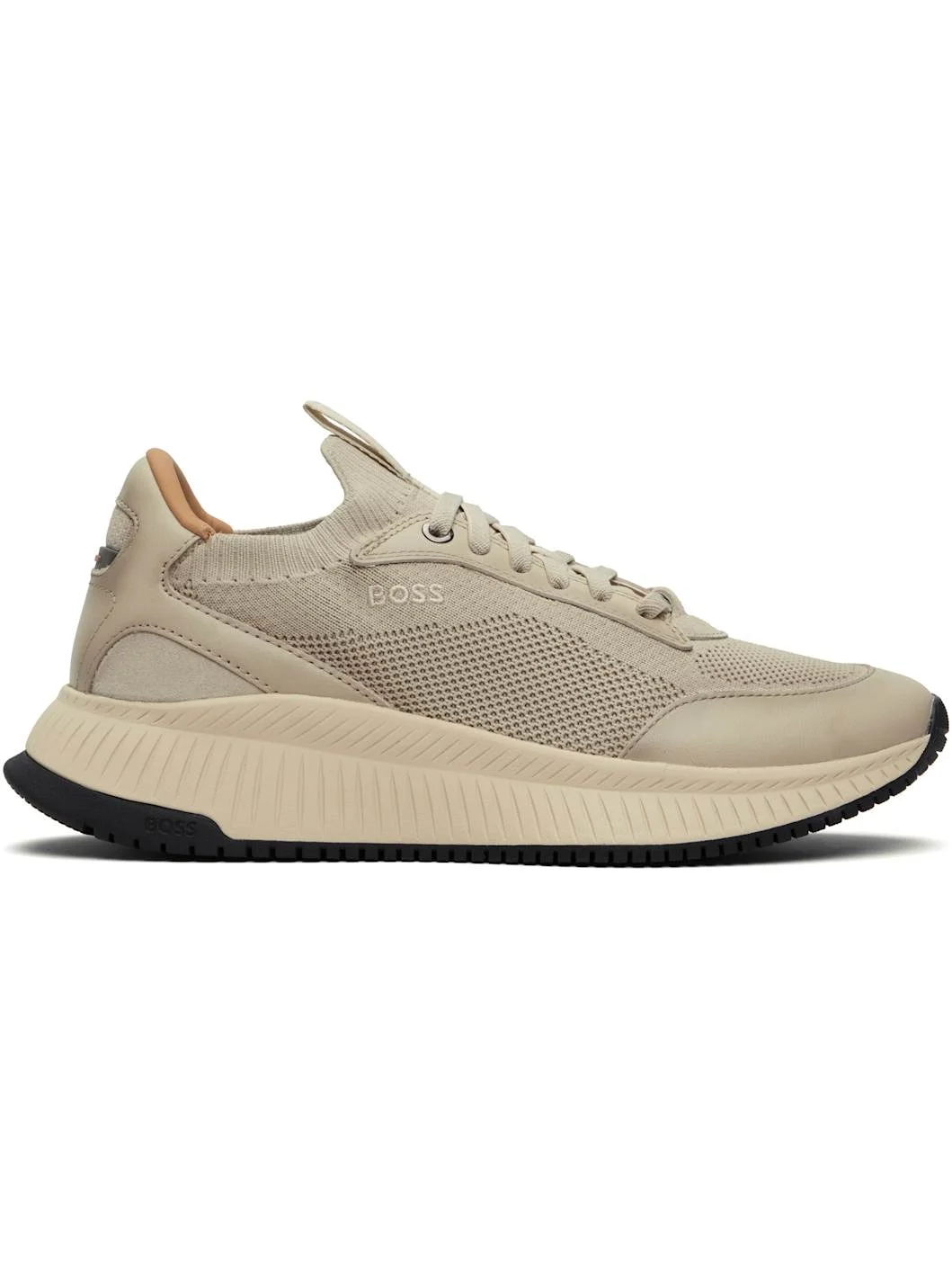Beige TTNM EVO Knitted Upper Sneakers - 1