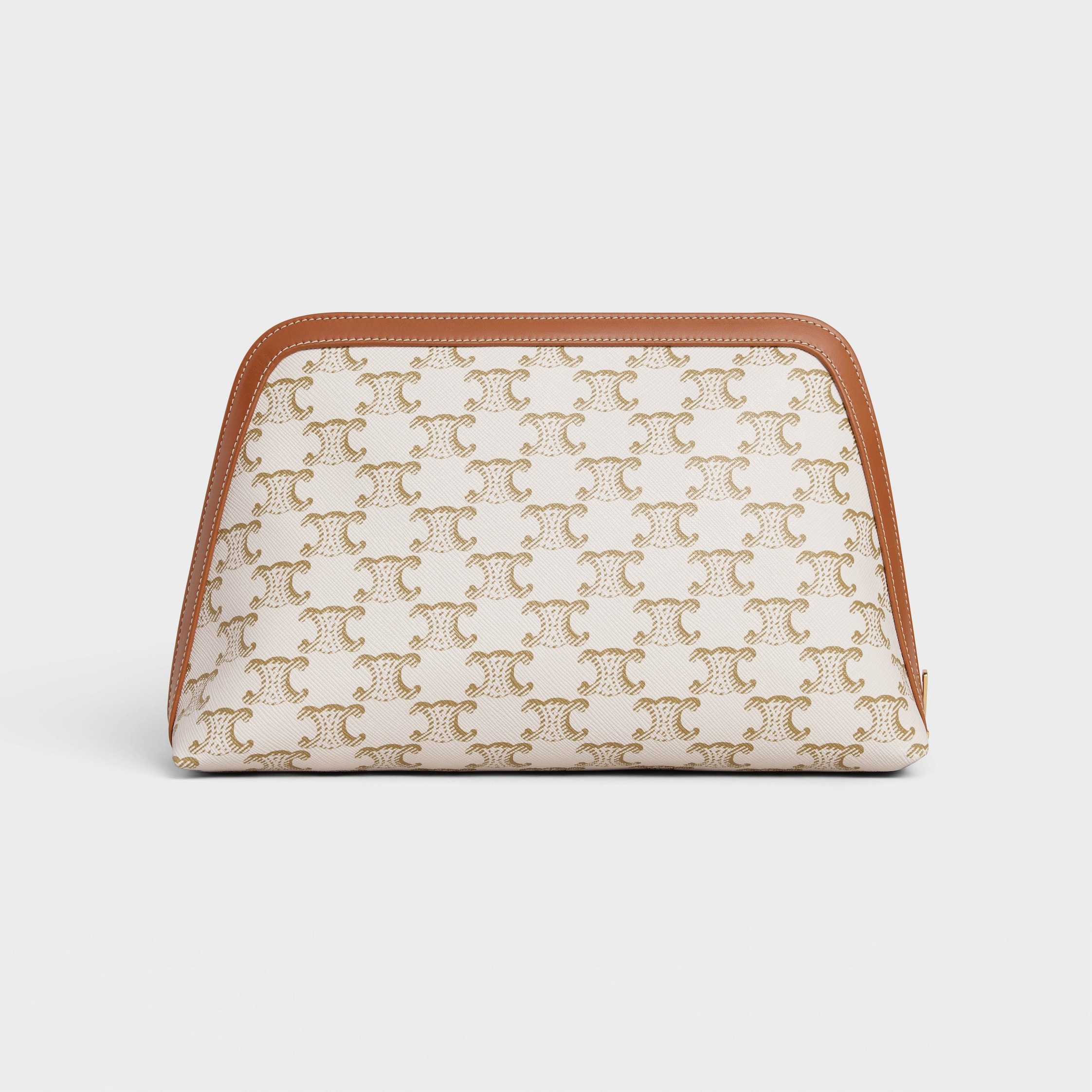 LARGE COSMETIC POUCH IN TRIOMPHE CANVAS AND CALFSKIN - 3