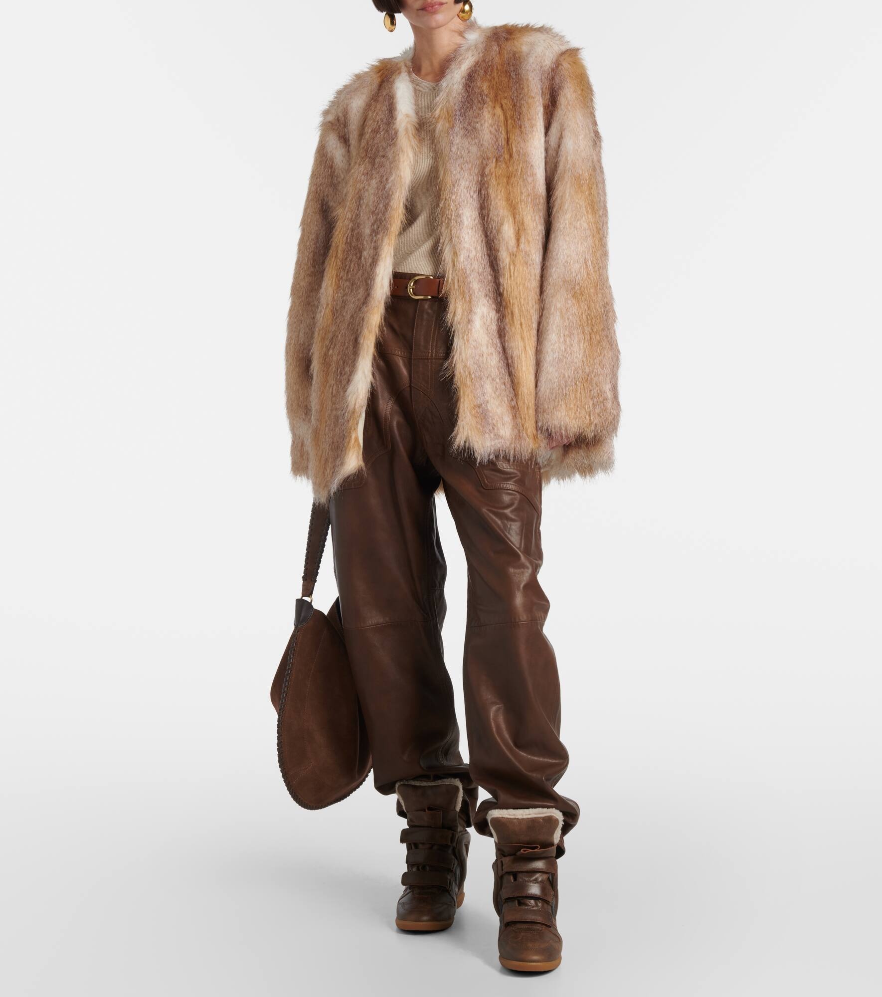 Bekett 70 shearling-trimmed sneakers - 3