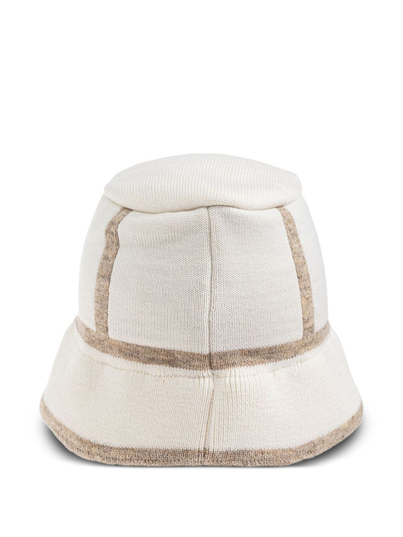 Moschino panelled logo bucket hat outlook