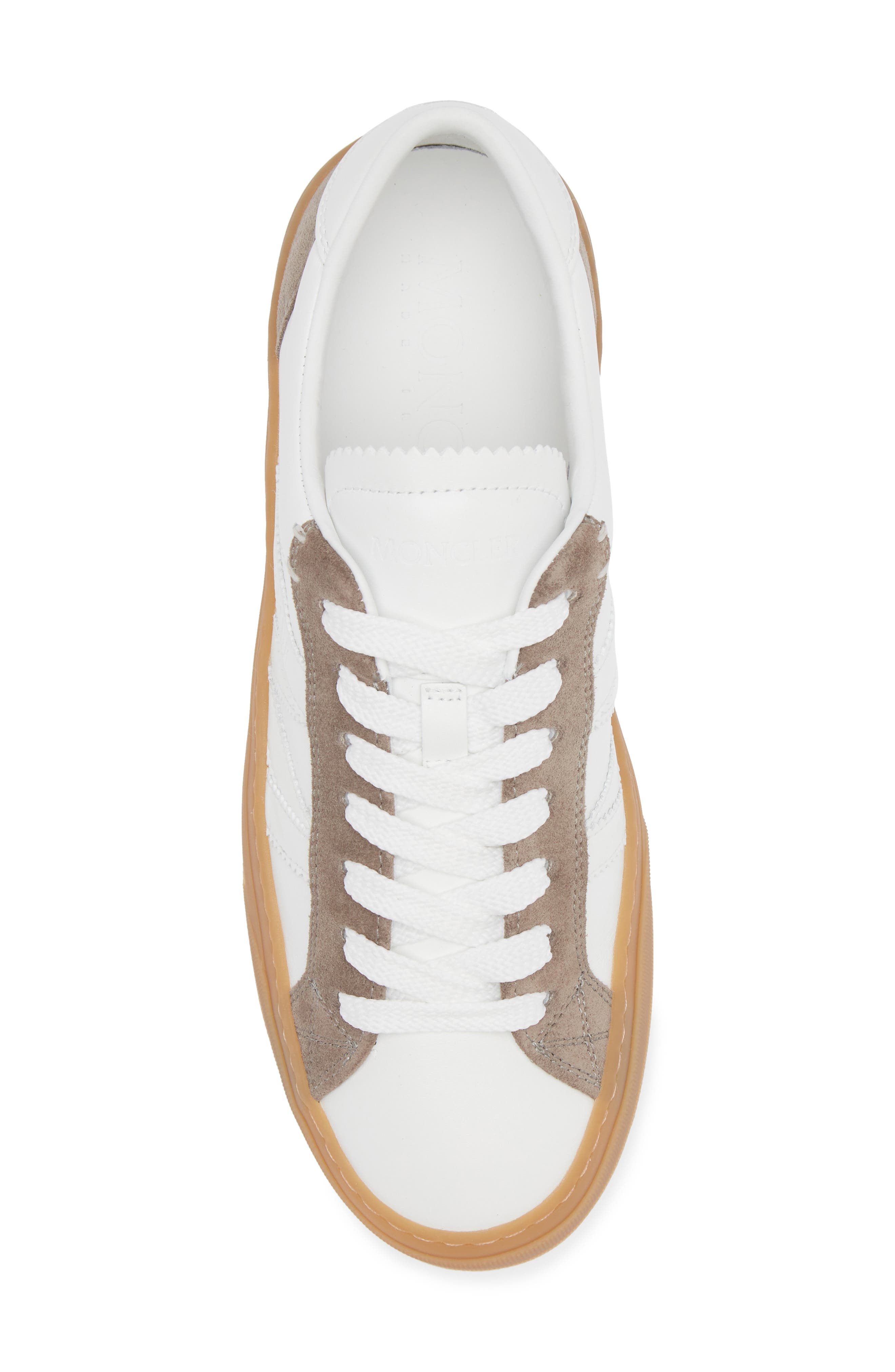 Moncler Monaco Lace-Up Sneaker in White at Nordstrom - 5