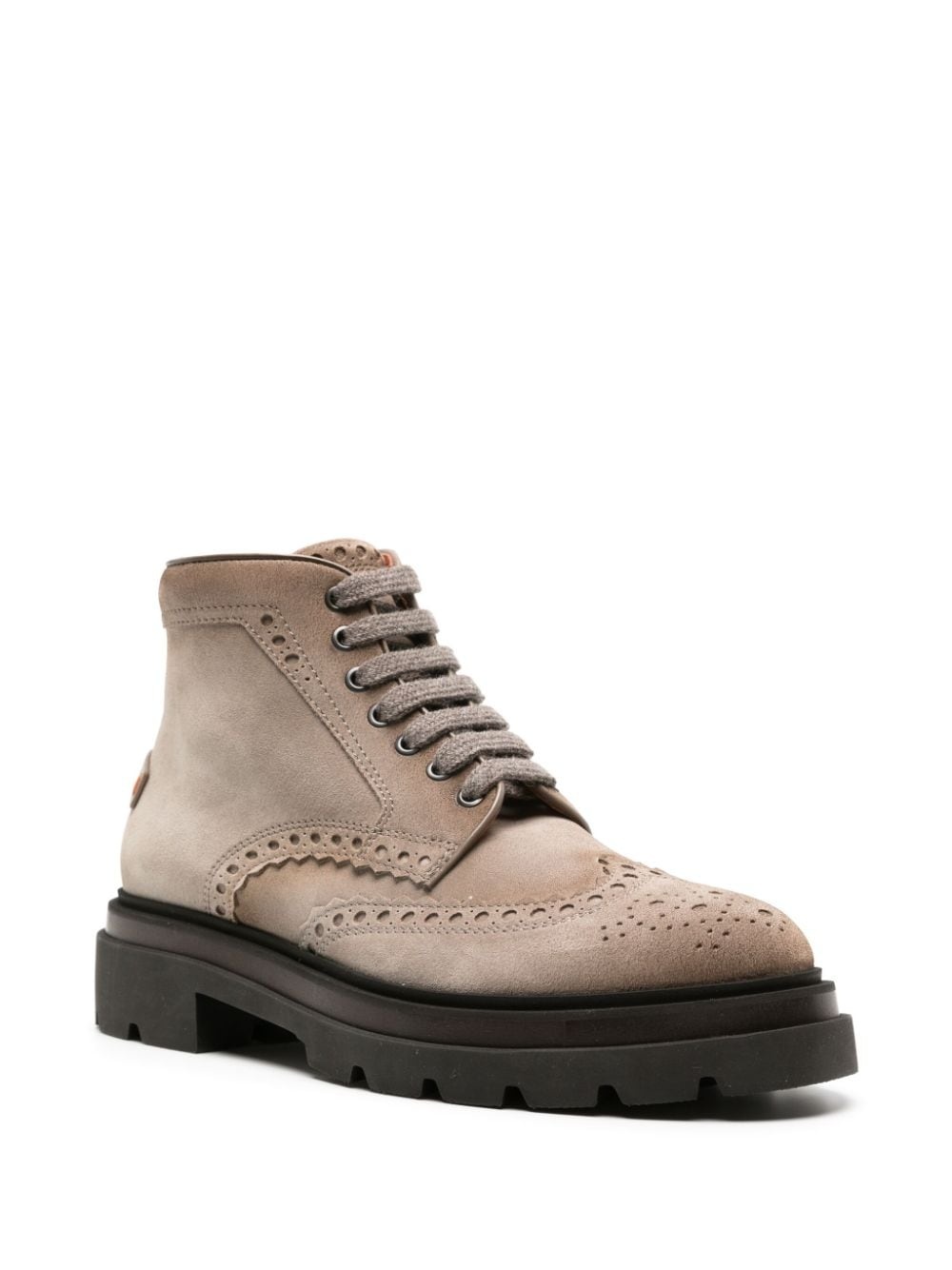 suede brogue boots - 2