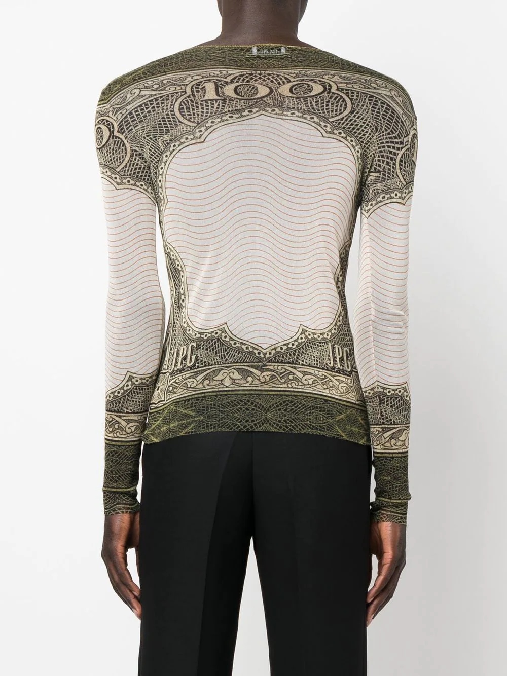 graphic-print stretch long-sleeve top - 5