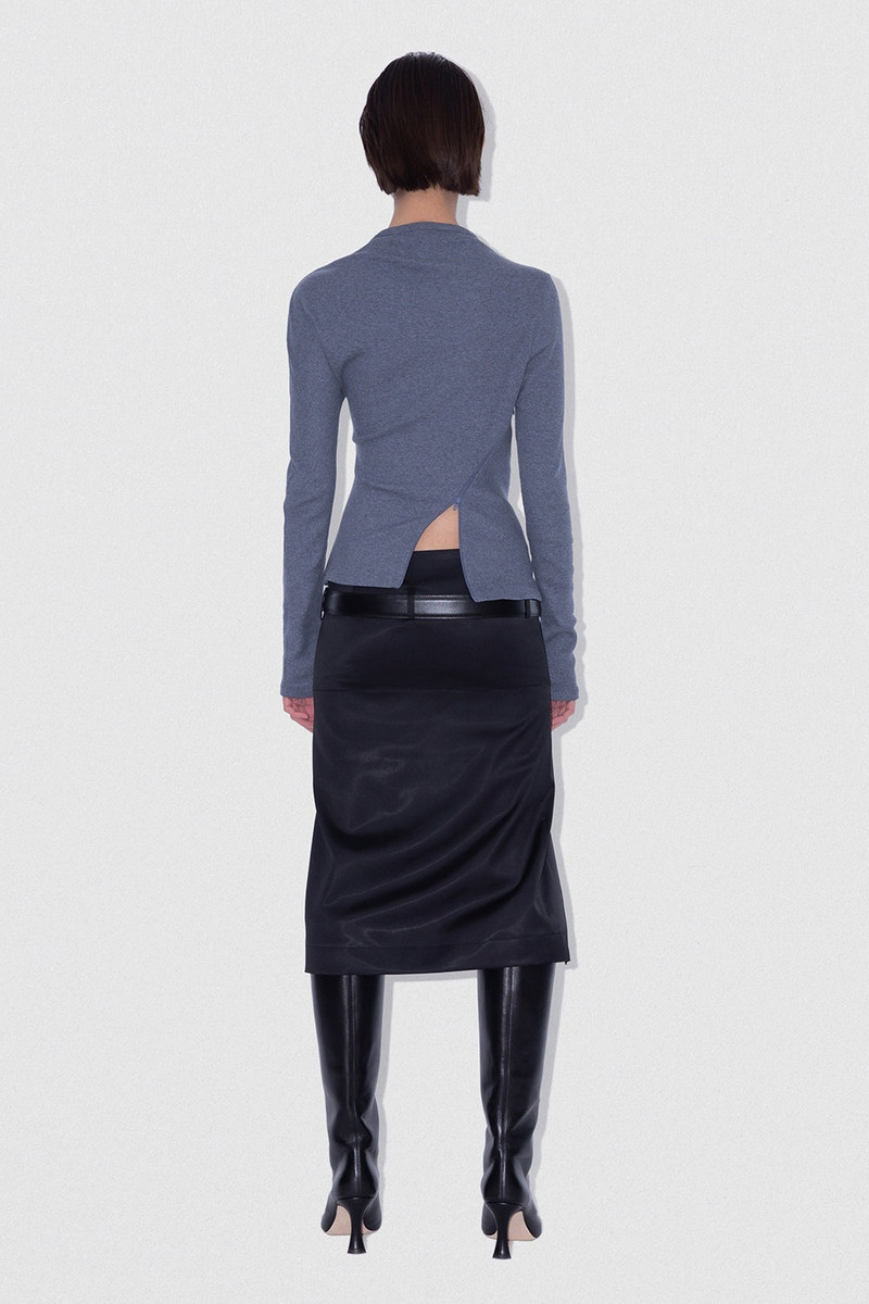 COSIMA SKIRT BLACK RIB 3