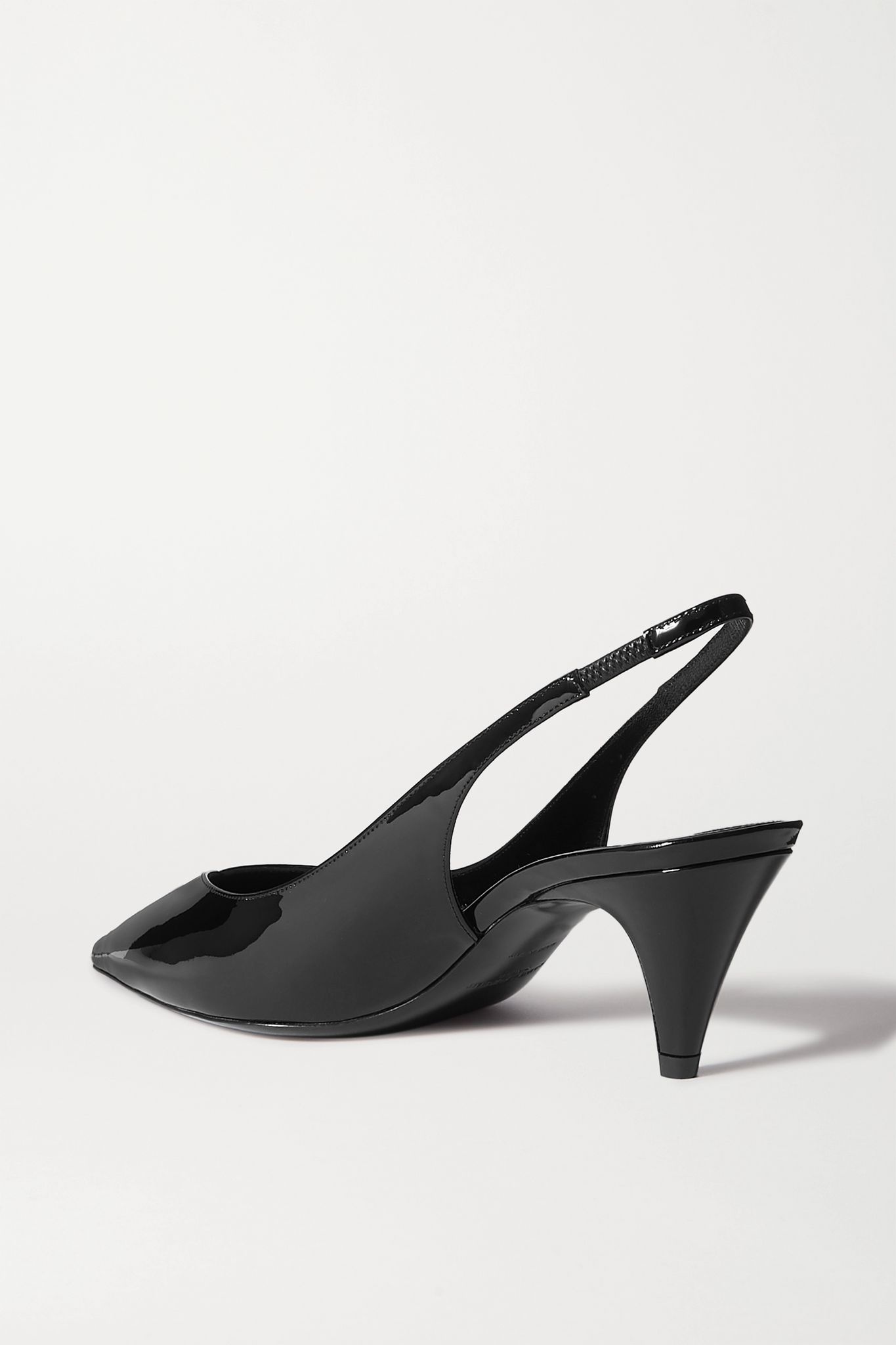 Kiki patent-leather slingback pumps  - 4