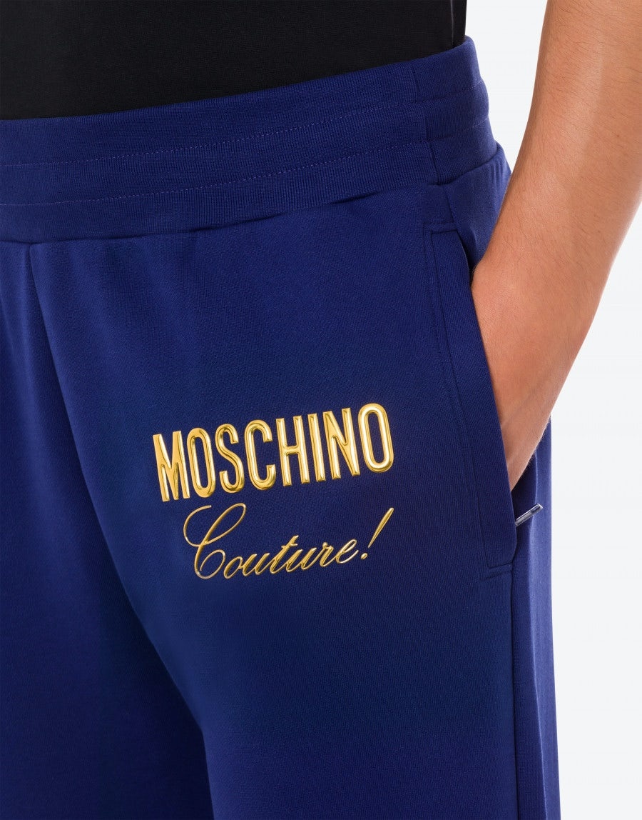 MOSCHINO COUTURE ORGANIC FLEECE JOGGERS - 4